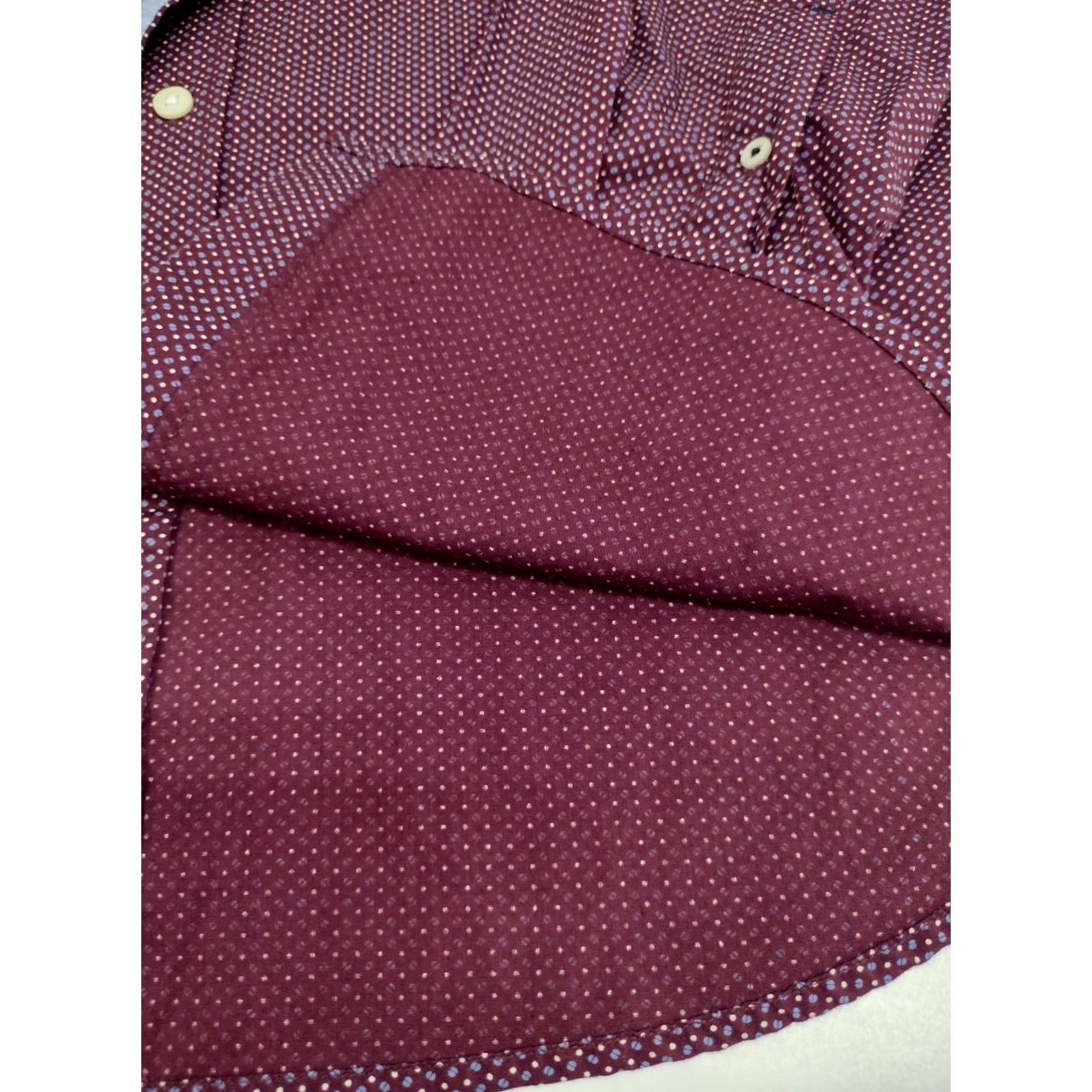 Banana Republic Banana Republic Shirt Mens Slim Fit Button Up Long Sleeve Maroon L #1756 Size US L / EU 52-54 / 3 - 7 Thumbnail