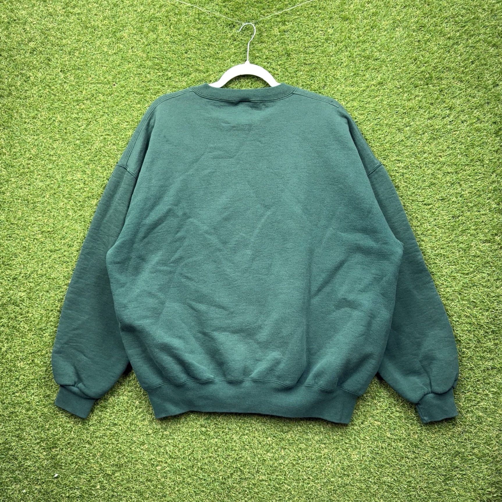 Russell Athletic VINTAGE Russell Athletic Sweatshirt Mens 2XL Green USA Made Pullover Crew Neck 90s Classic College Grunge Hip Hop Retro Bodybuilding Gym & Training Size US XXL / EU 58 / 5 - 2 Thumbnail