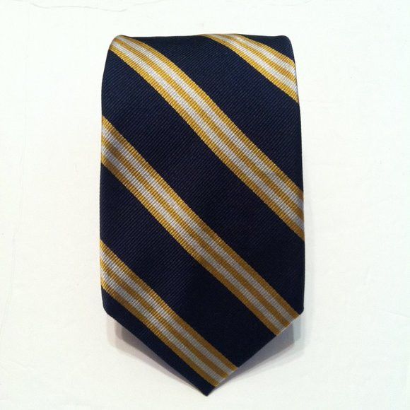 J.Crew J.CREW MEN'S NEW NAVY 100%SILK TIE WIDTH: 3 1/4" Size ONE SIZE - 1 Thumbnail