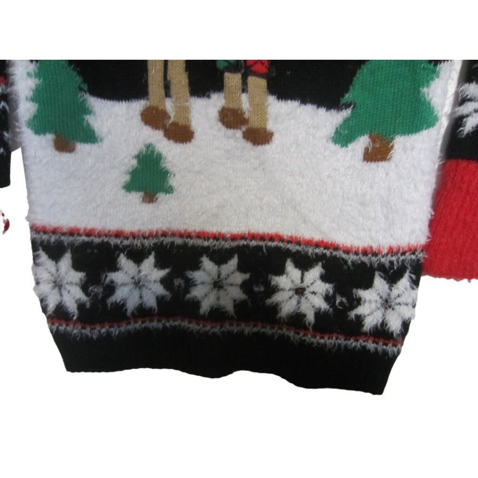 Other Ugly Christmas Sweater Dress Black Red Rudolph Reindeer Size S / US 4 / IT 40 - 4 Thumbnail