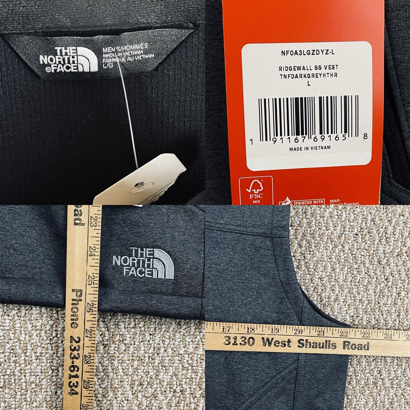 The North Face North Face Vest Men’s Large Grey Ridgewall Full Zip Softshell Mountain Dew NWT Size US L / EU 52-54 / 3 - 8 Thumbnail