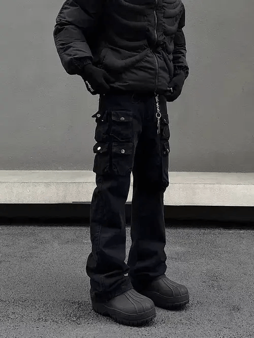 Japanese Brand × Jean Street Retro Heavyweight Multi-Pocket Cargo Jeans Size US 30 / EU 46 - 3 Thumbnail