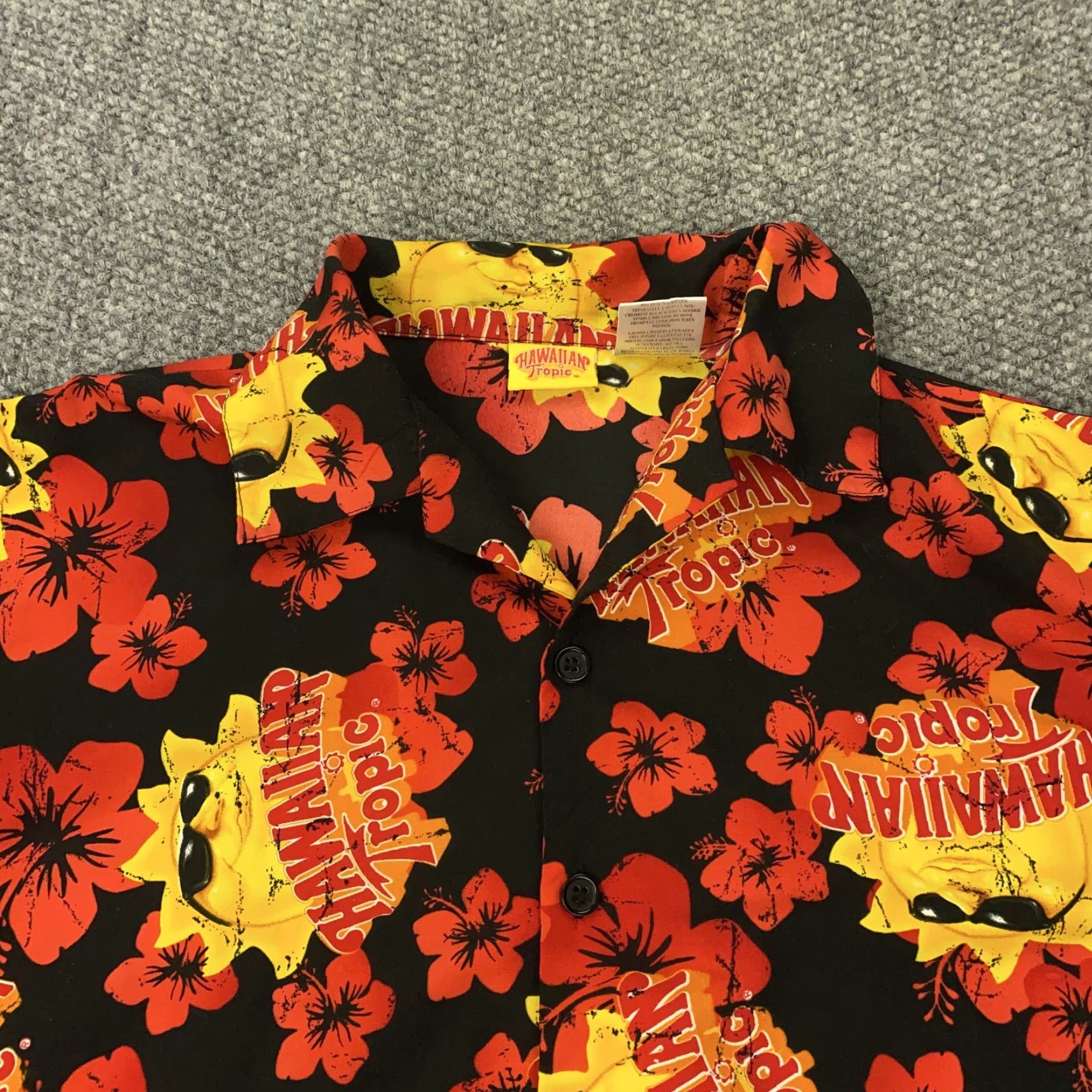 Vintage Hawaiian Tropic Shirt Mens Large Black Floral Button Up Beach Aloha Camp Casual Size US L / EU 52-54 / 3 - 2 Thumbnail
