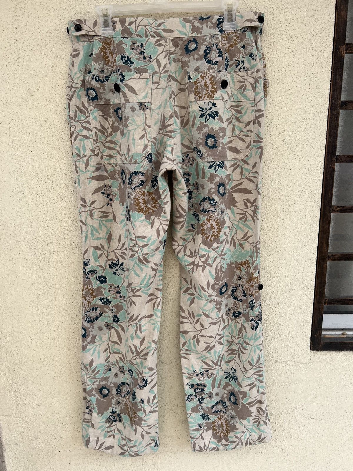 ABAHOUSE Vintage Abahouse Japan 100% Linen Floral Trouser Pant Size US 31 - 14 Thumbnail