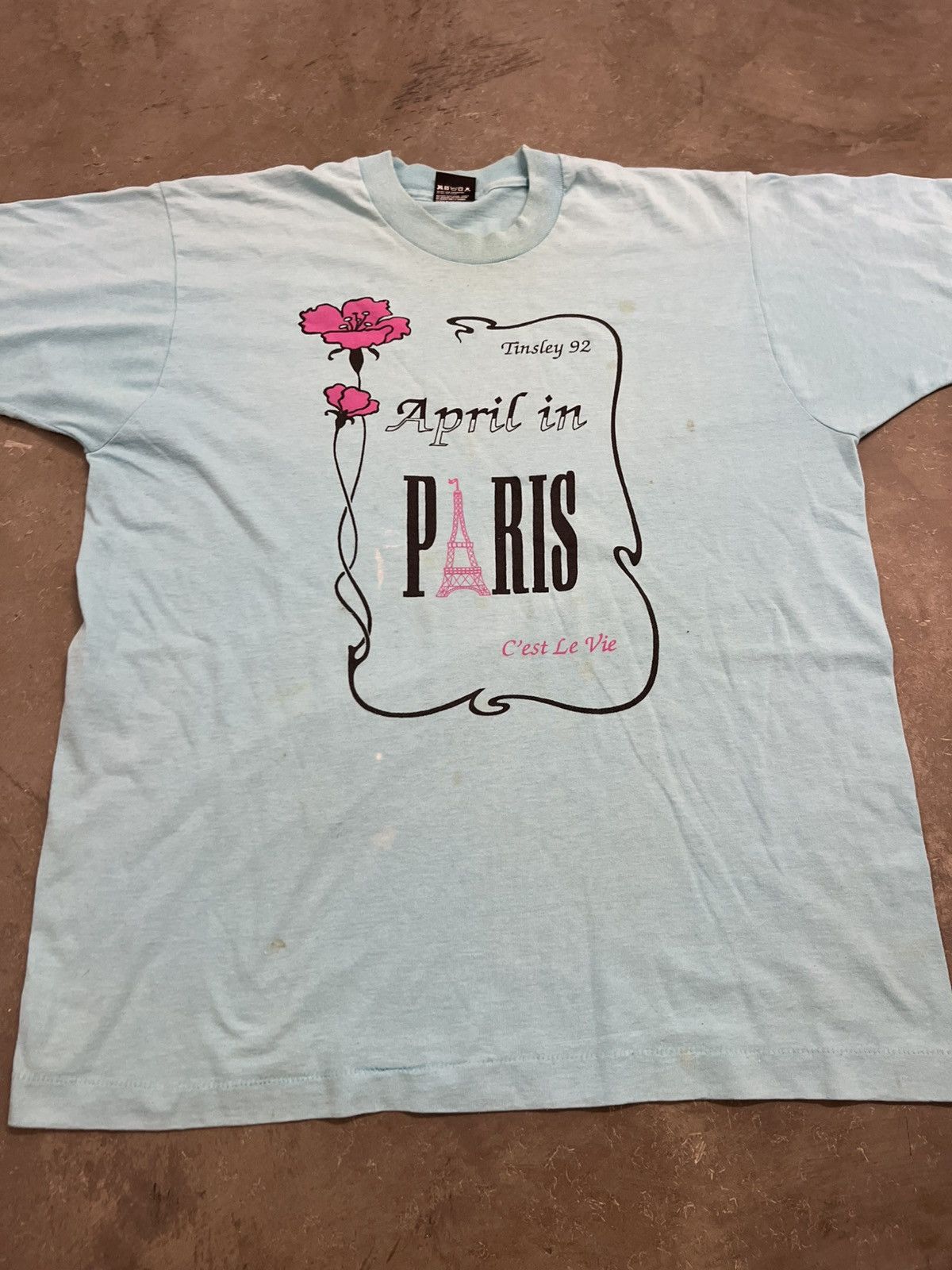 Vintage 1992 Paris tee Size US XL / EU 56 / 4 - 1 Thumbnail