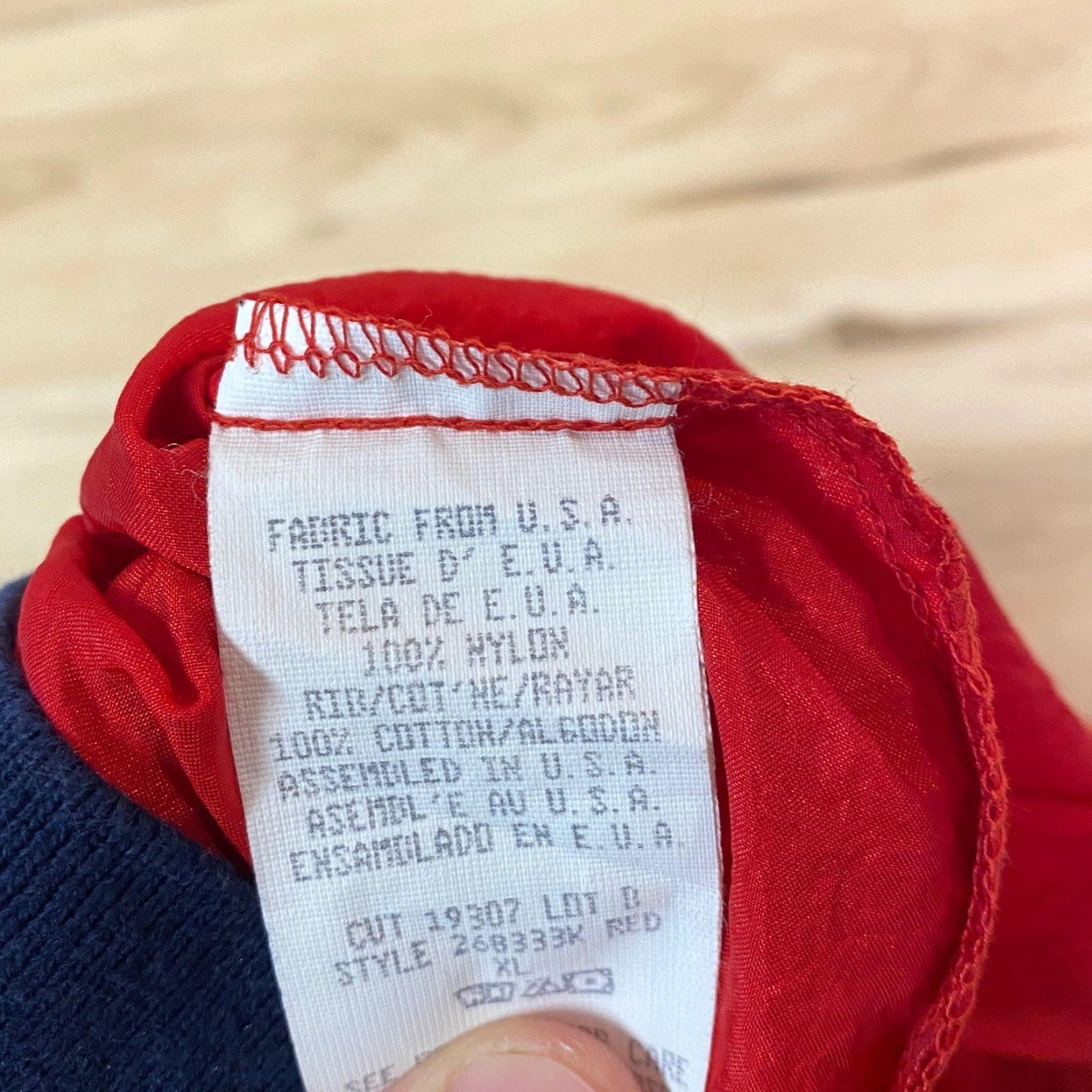 Vintage VINTAGE Carole Little Sport Vest Bomber Women's XL Red Navy Blue Zip Pockets Nylon Lightweight USA Made Size XL / US 12-14 / IT 48-50 - 5 Thumbnail