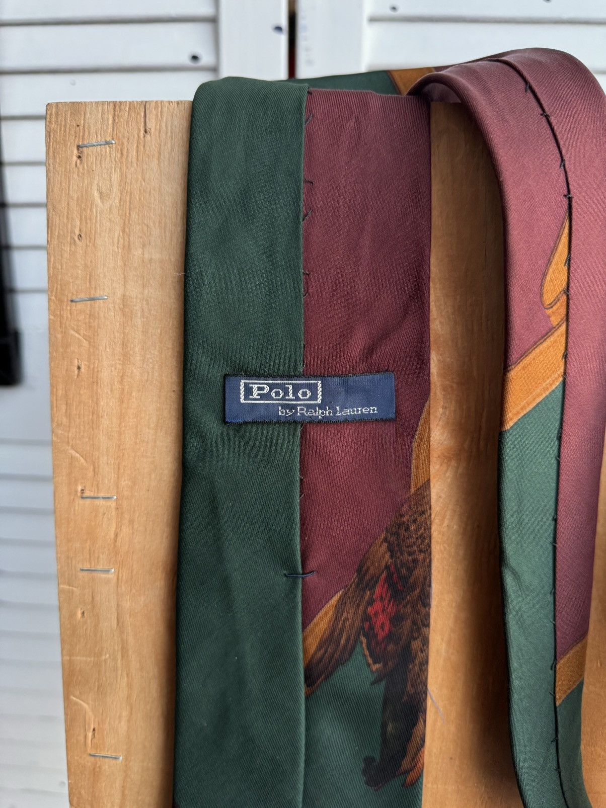 Polo Ralph Lauren Polo Ralph Lauren Silk Tie Duck Hunting Print Green Size ONE SIZE - 7 Thumbnail