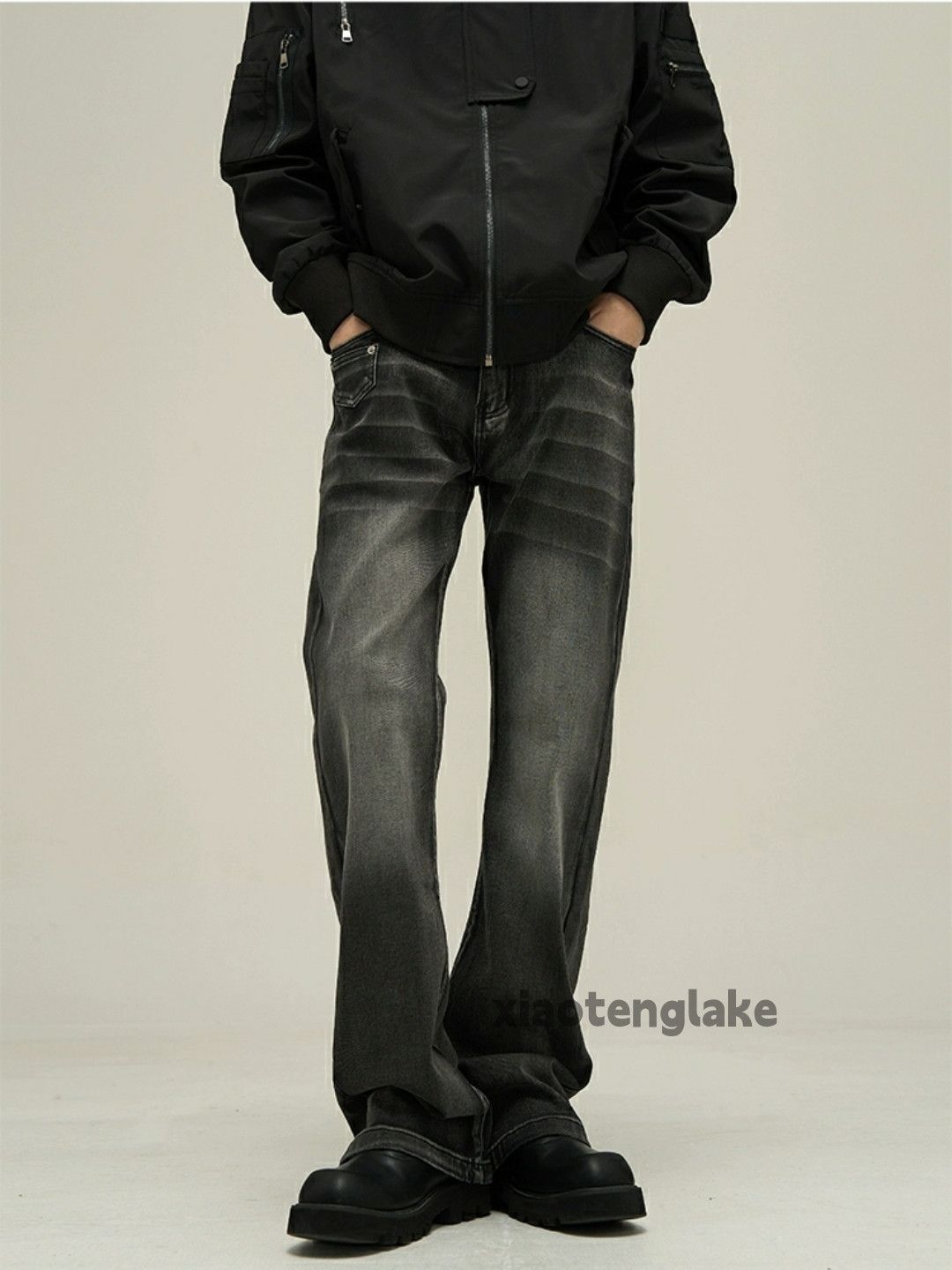 Jean × Vintage washed faded utility punk grunge bootcut flared jeans Size US 32 / EU 48 - 7 Thumbnail