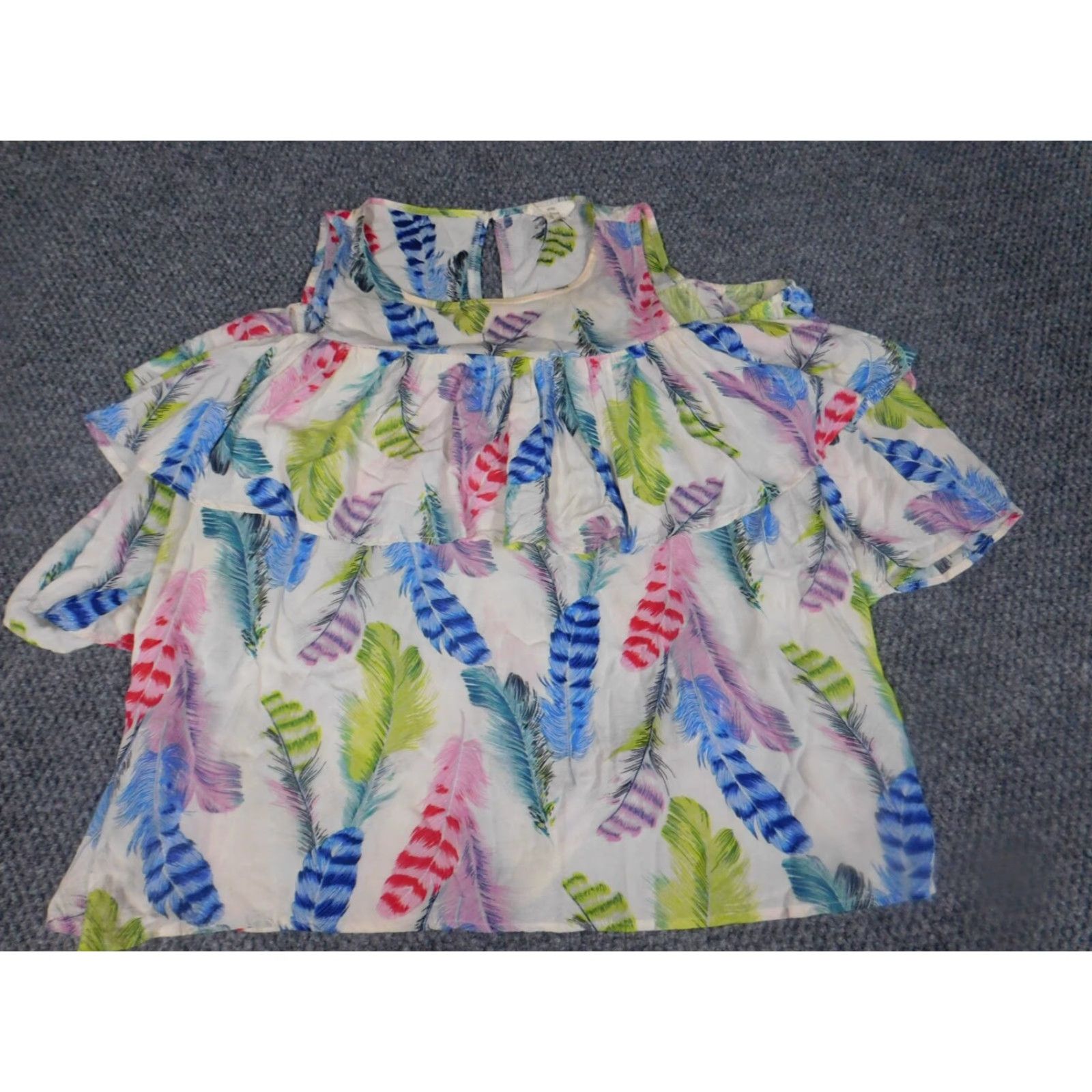 Vintage Entro Blouse Womens Medium blue pullover stretch floral Casual Round Neck Button-Down Sleeveless Size S / US 4 / IT 40 - 3 Thumbnail
