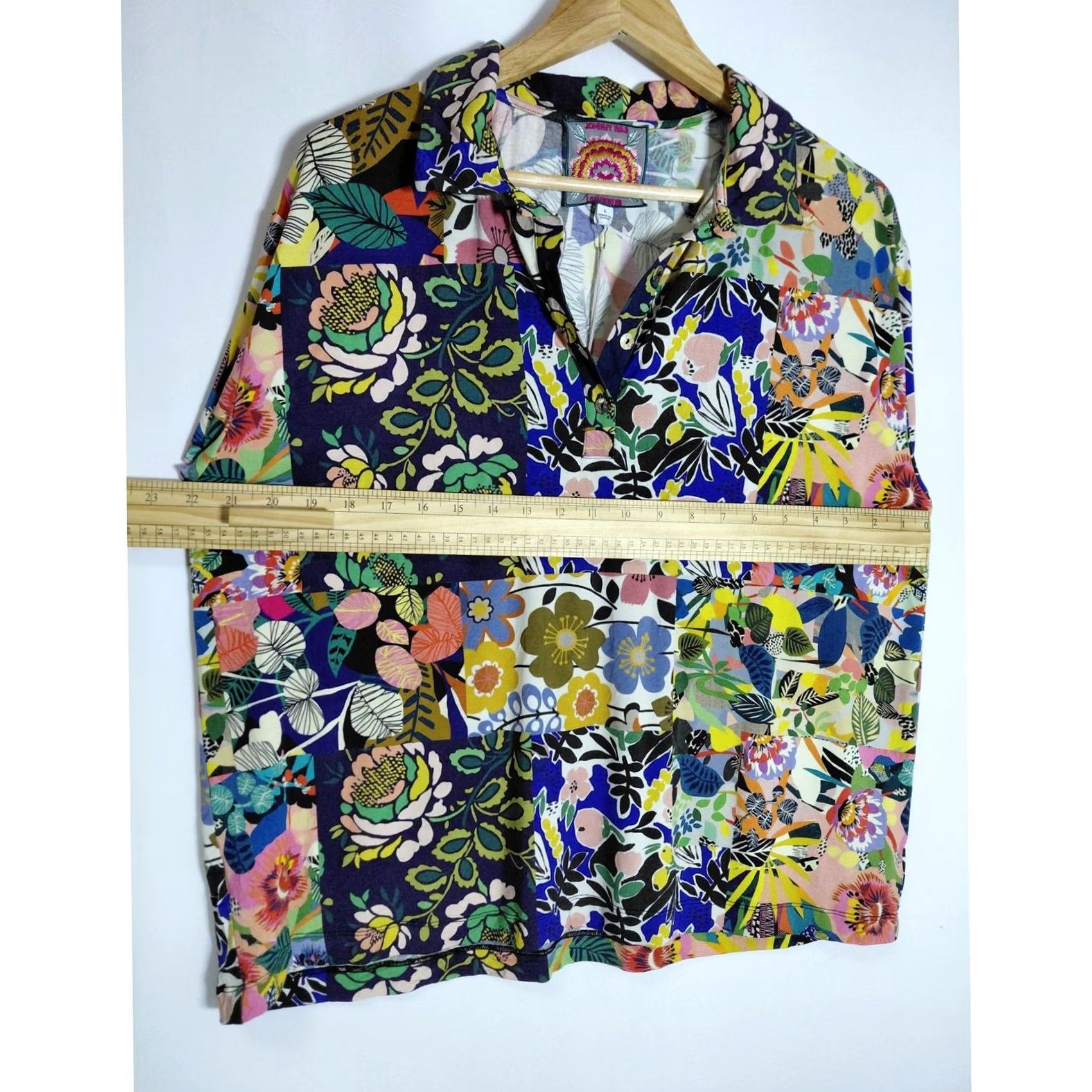 Johnny Was Johnny Was Floral Print Top Blouse Short Sleeve Collared Women L Multicolor NWT Size L / US 10 / IT 46 - 7 Thumbnail