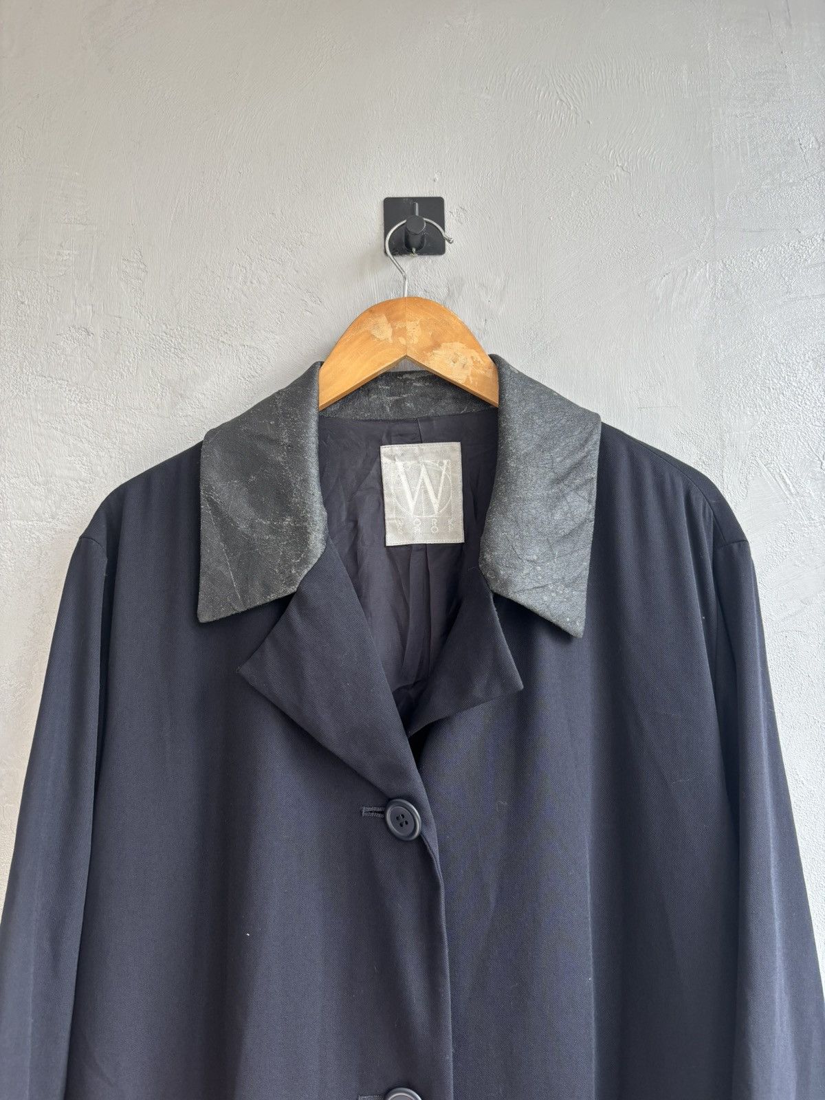 Yohji Yamamoto Yohji Yamamoto workshop 80s distressed leather collar coat Size US M / EU 48-50 / 2 - 7 Thumbnail