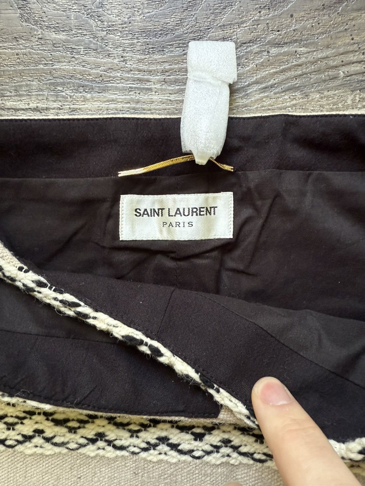 NWT - Saint Laurent Woven Wrap Mini Skirt