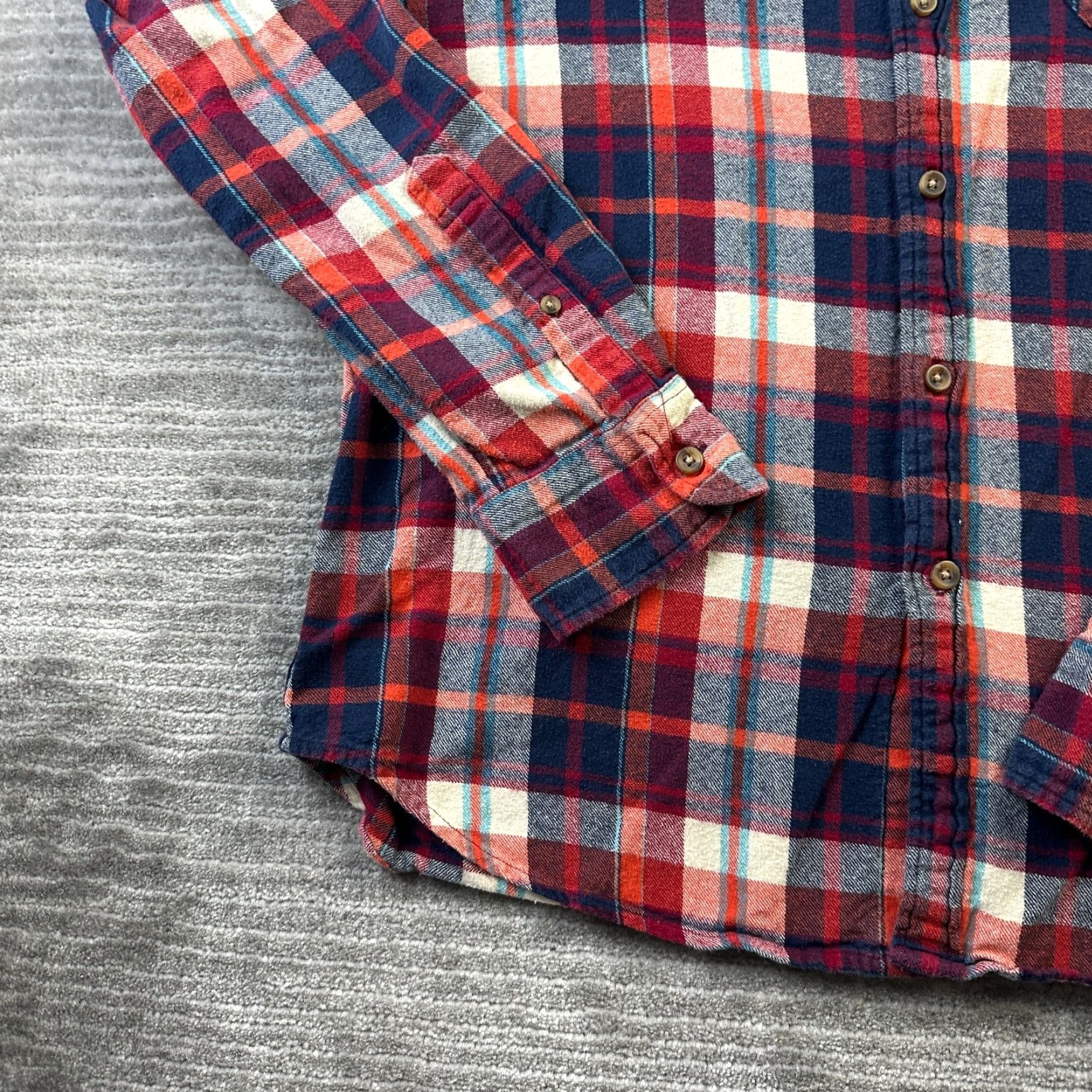 J.Crew J Crew Shirt Mens Large Red Flannel Button Up Slim Plaid Size US L / EU 52-54 / 3 - 4 Thumbnail