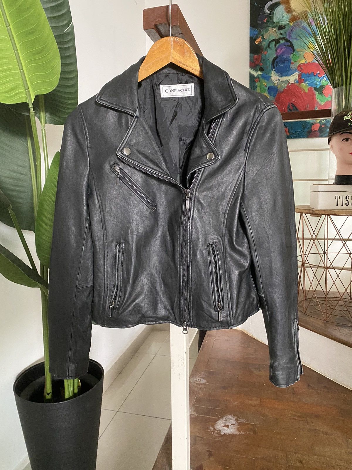 If Six Was Nine Leather Jacket CONPIACERE Design Punk zipper malcom X style Size US M / EU 48-50 / 2 - 1 Thumbnail