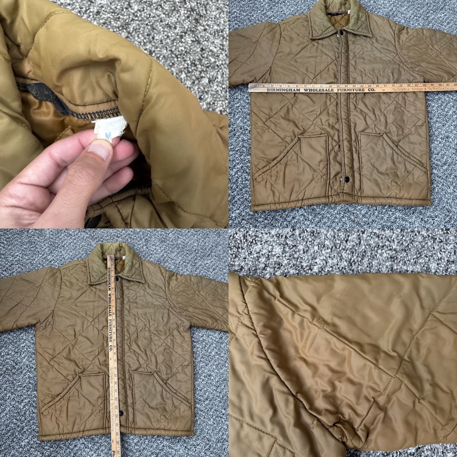 Vintage VINTAGE Zip-Up Jacket Mens M Brown Quilted Collared Nylon Softshell Bomber Workwear 70s Size M Brown Mens Size US M / EU 48-50 / 2 - 8 Thumbnail