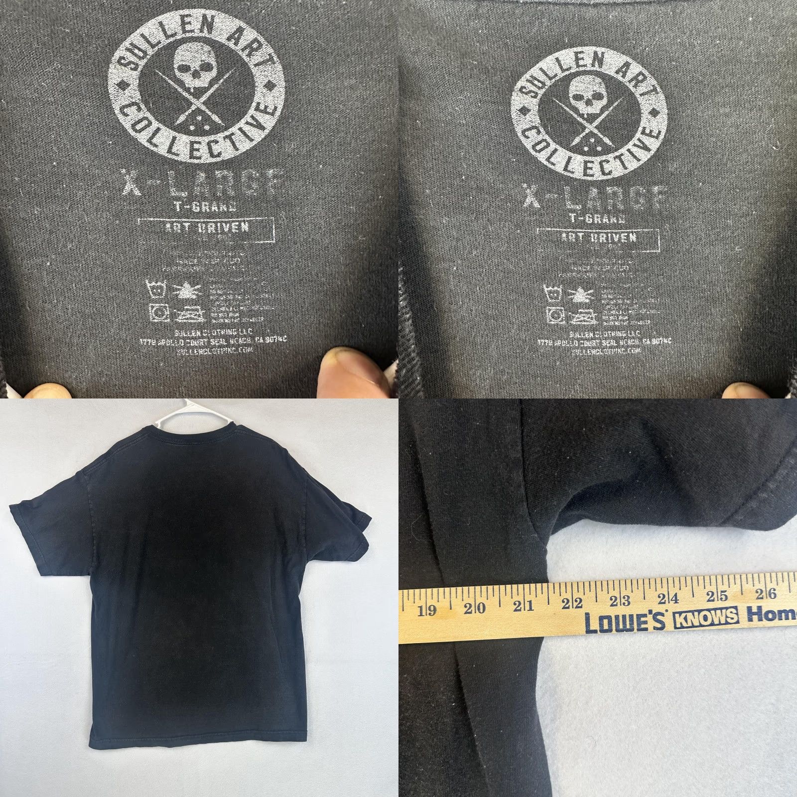 Vintage Sullen Art Collective Shirt Mens XL Skull Graphic Tattoo Artist Series ButlerBG Black Crew Neck Short Sleeve Graphic Print 90s Gothic Mens Size US XL / EU 56 / 4 - 8 Thumbnail