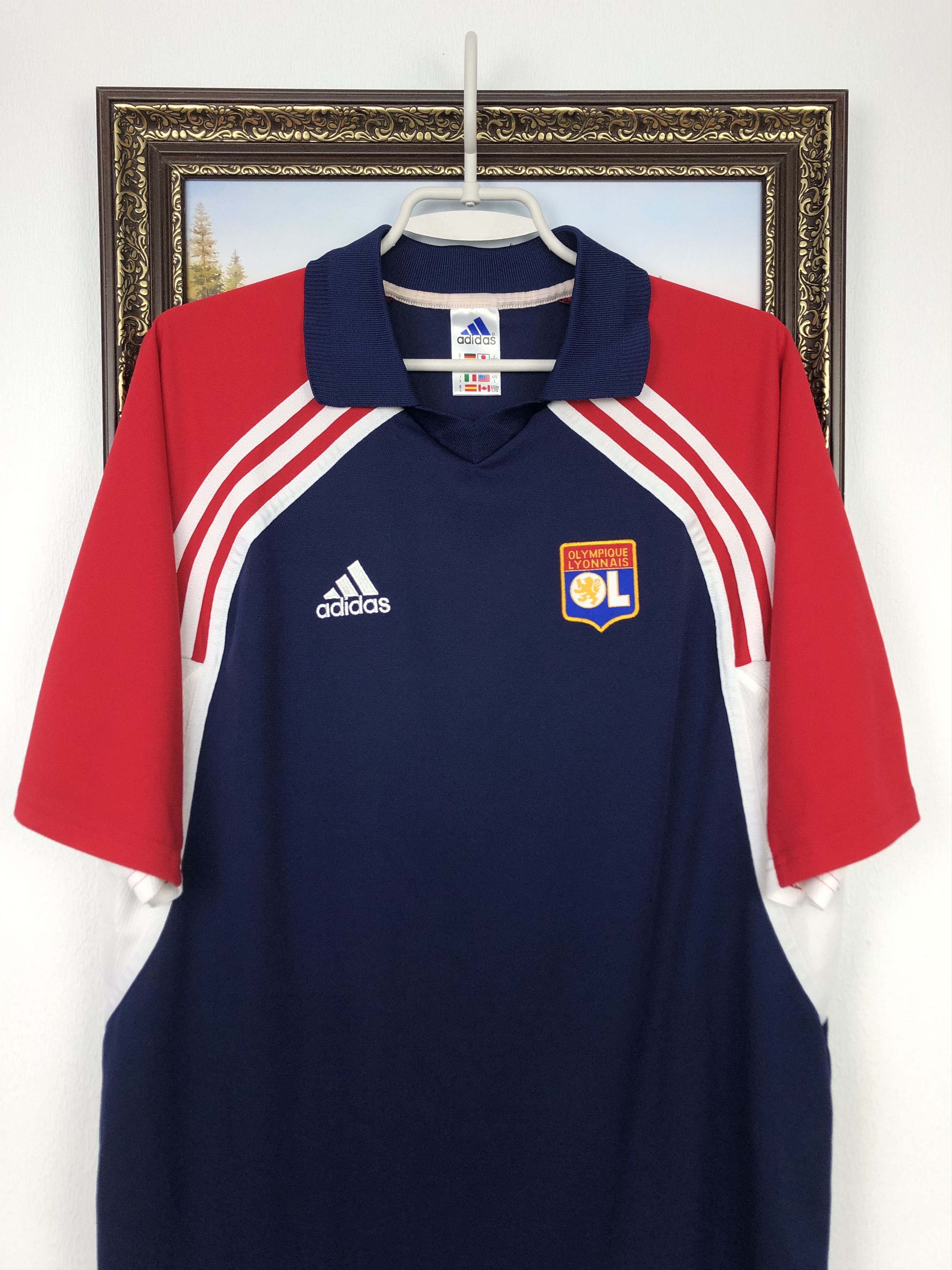 Vintage Olympique Lyonnais Football Shirt Soccer Tee Train