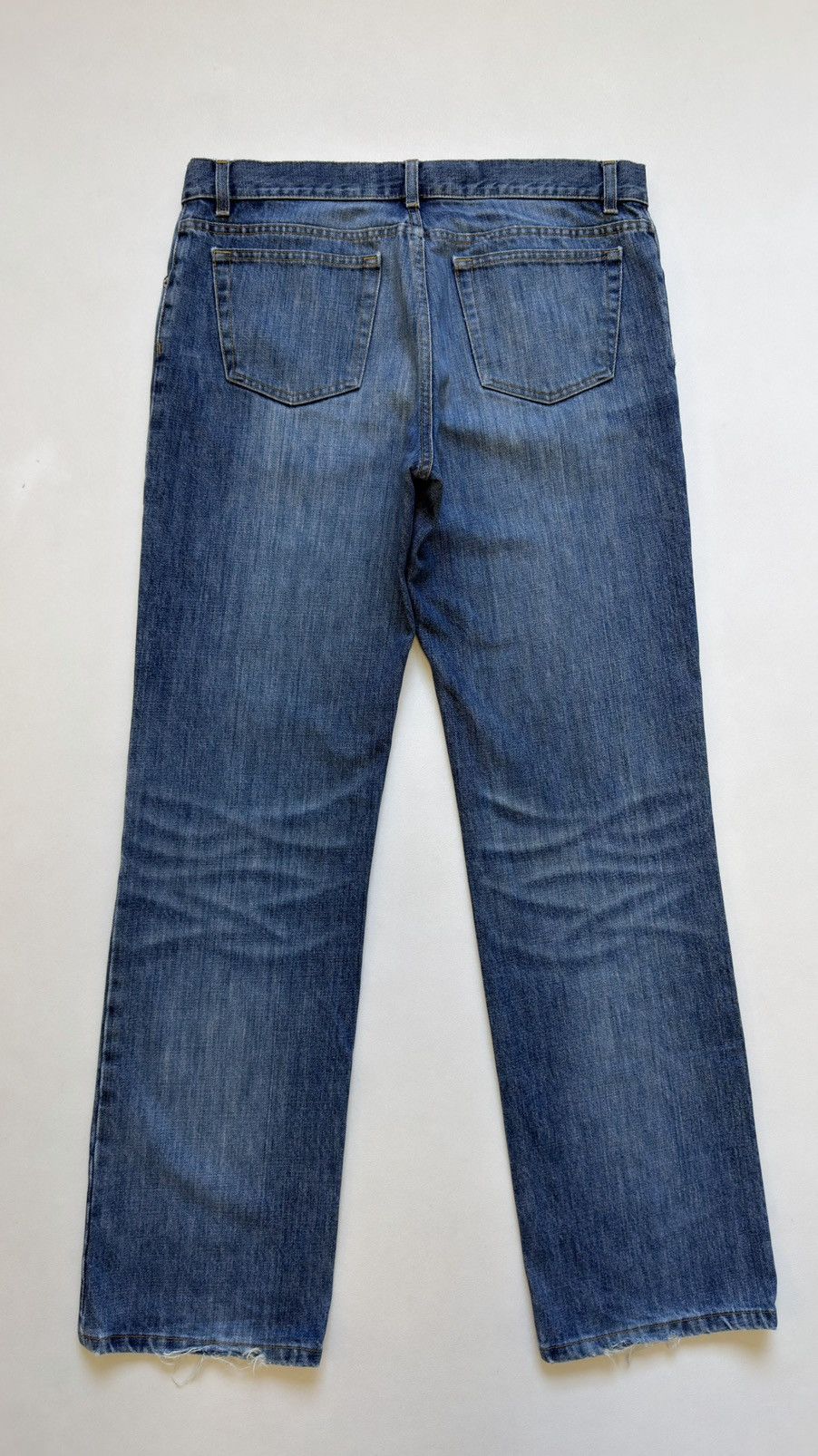 Helmut Lang OG ‘Thrashed Whiskered’ Blue Denim Jeans Size US 34 / EU 50 - 13 Thumbnail