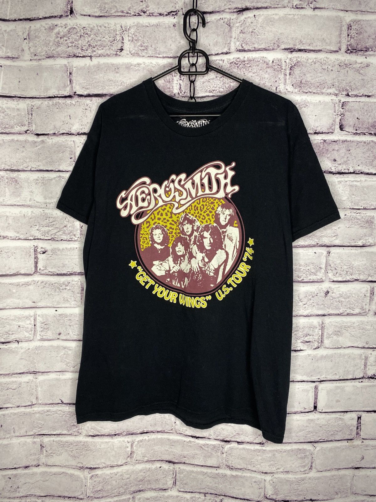 Aerosmith Men's Aero Smith Get Your Wings US Tour 74 Reprint Tee Size US L / EU 52-54 / 3 - 1 Thumbnail