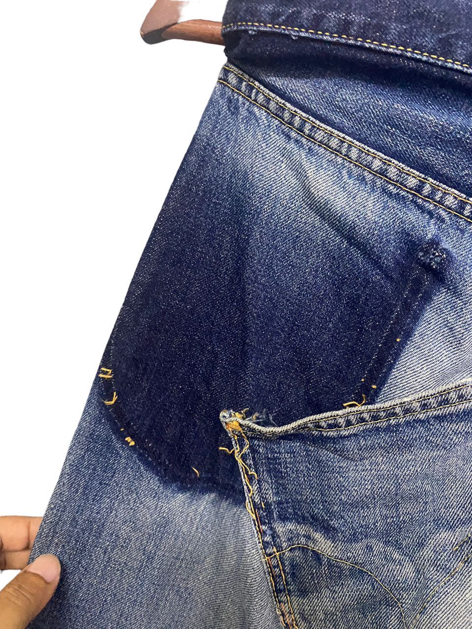 Sugar Cane 💥BEST OFFER💥VINTAGE SUGAR CANE SELVEGDE DISTRESSED DENIM Size US 30 / EU 46 - 10 Thumbnail