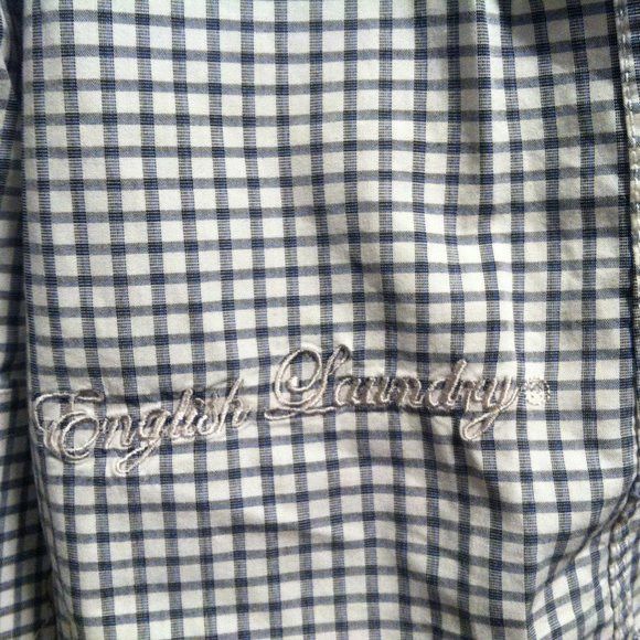 English Laundry ENGLISH LAUNDRY MENS GRAY 100%COTTON CASUAL SHIRT 16.5/34-35 Size US L / EU 52-54 / 3 - 8 Thumbnail