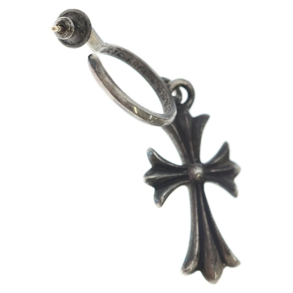 Chrome Hearts Chrome Hearts Tiny CH Cross Hoop Earring Silver Size ONE SIZE - 2 Thumbnail