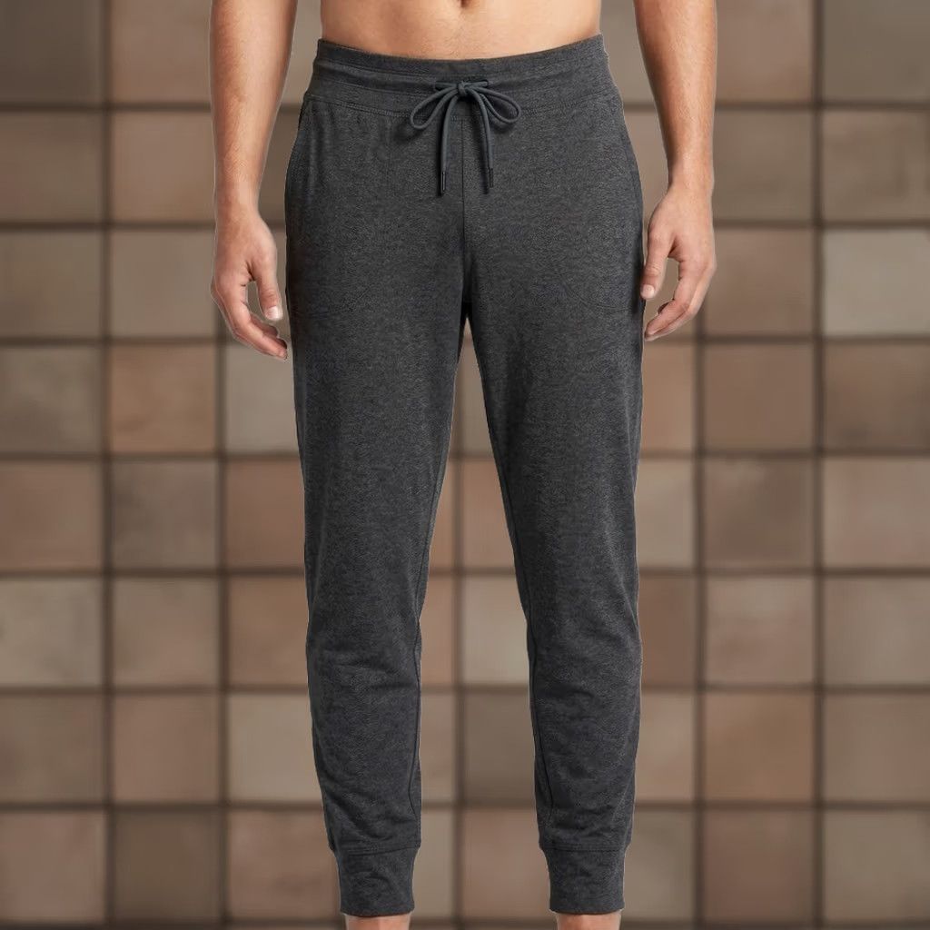 Vintage VINTAGE Lole Eliana Jogger Pants Mens M Charcoal Grey EUC/Gray Knit Elastic Waist Drawstring Pockets Size US 31 - 1 Thumbnail