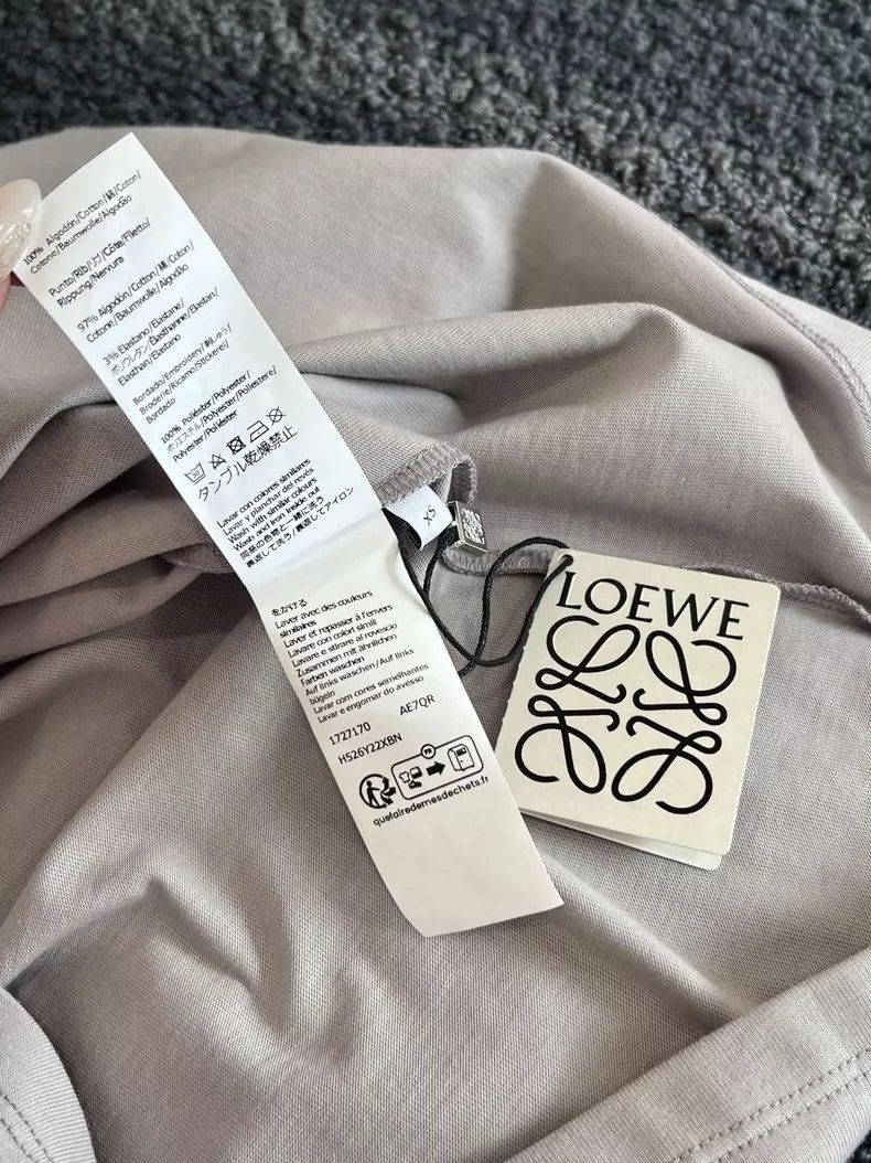 Loewe LOEWE Gray cotton embroidered short sleeve T-shirt Size XS / US 0-2 / IT 36-38 - 8 Thumbnail