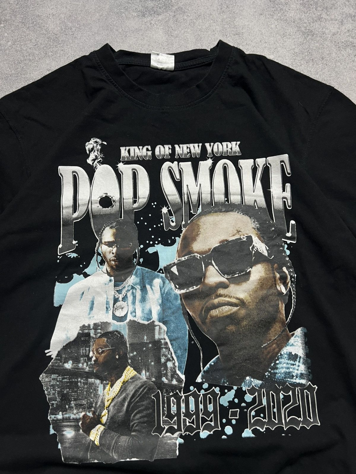 Rap Tees Y2K Pop Smoke King Of New York Rap Oversized Tee Shirt Size US M / EU 48-50 / 2 - 4 Thumbnail