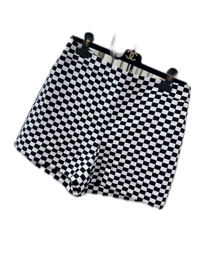 Dior Dior Black White Checkered Shorts Size 38" / US 16 / IT 52 - 1 Thumbnail