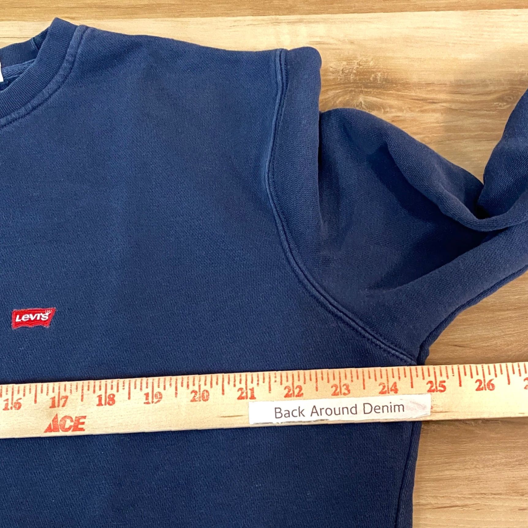 Levi's Levis Mens Standard Fit Crewneck Sweatshirt L Navy Blue Batwing Logo Embroidered Pullover Classic Cadence Size US L / EU 52-54 / 3 - 7 Thumbnail