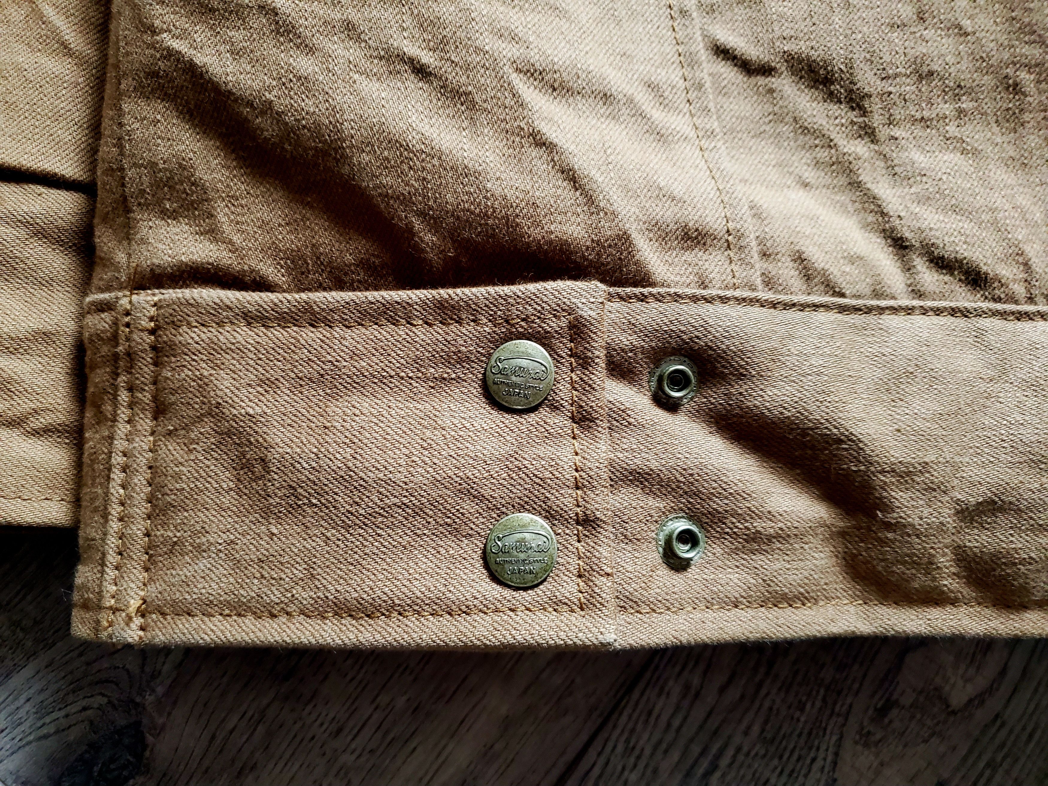 Samurai Jeans Kakishibu Horsehide Selvedge Chino Down Jacket Size US L / EU 52-54 / 3 - 14 Thumbnail