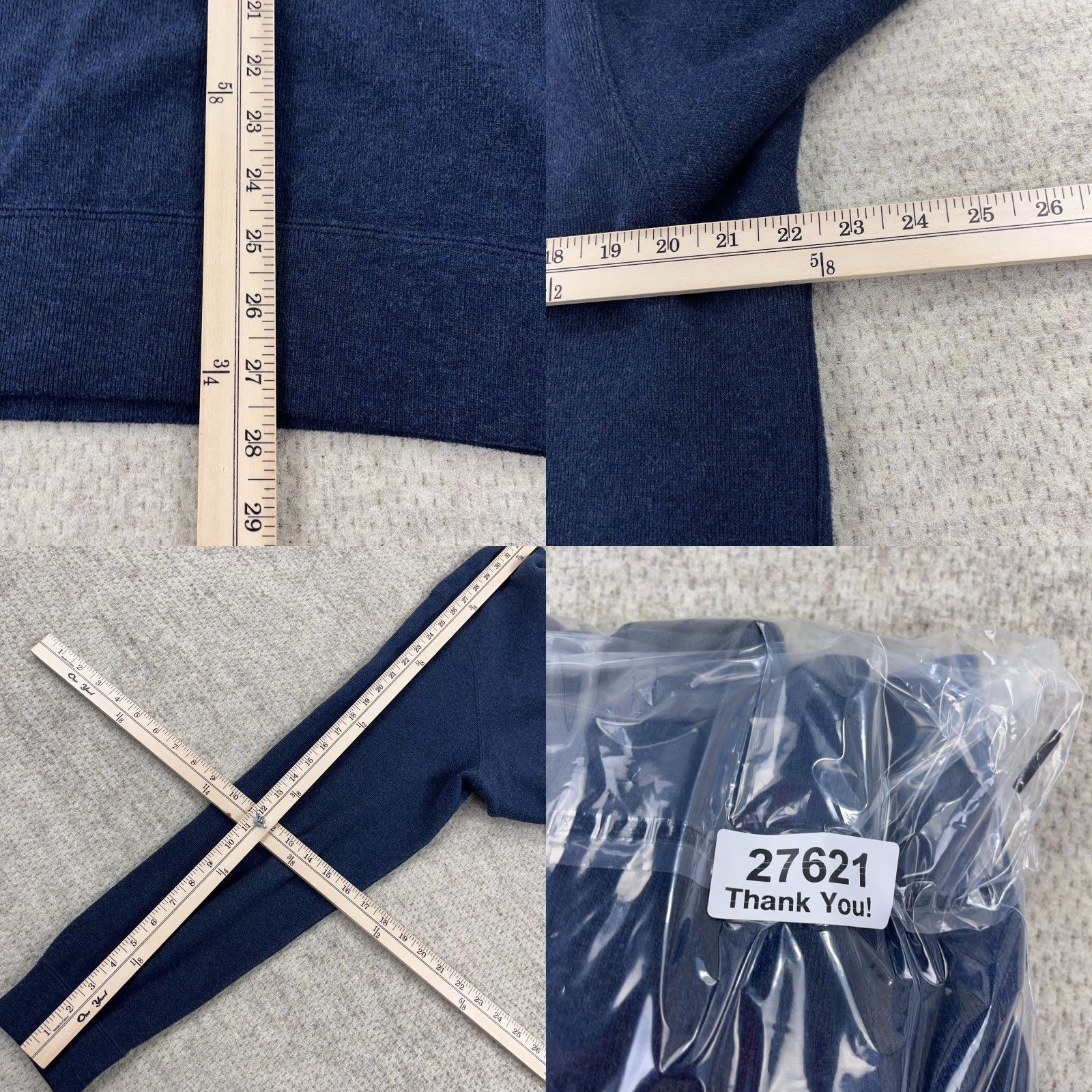 Polo Ralph Lauren VINTAGE Polo Ralph Lauren Shirt Men Large Navy Blue V-Neck Pullover Knit Sweatshirt Size US L / EU 52-54 / 3 - 8 Thumbnail
