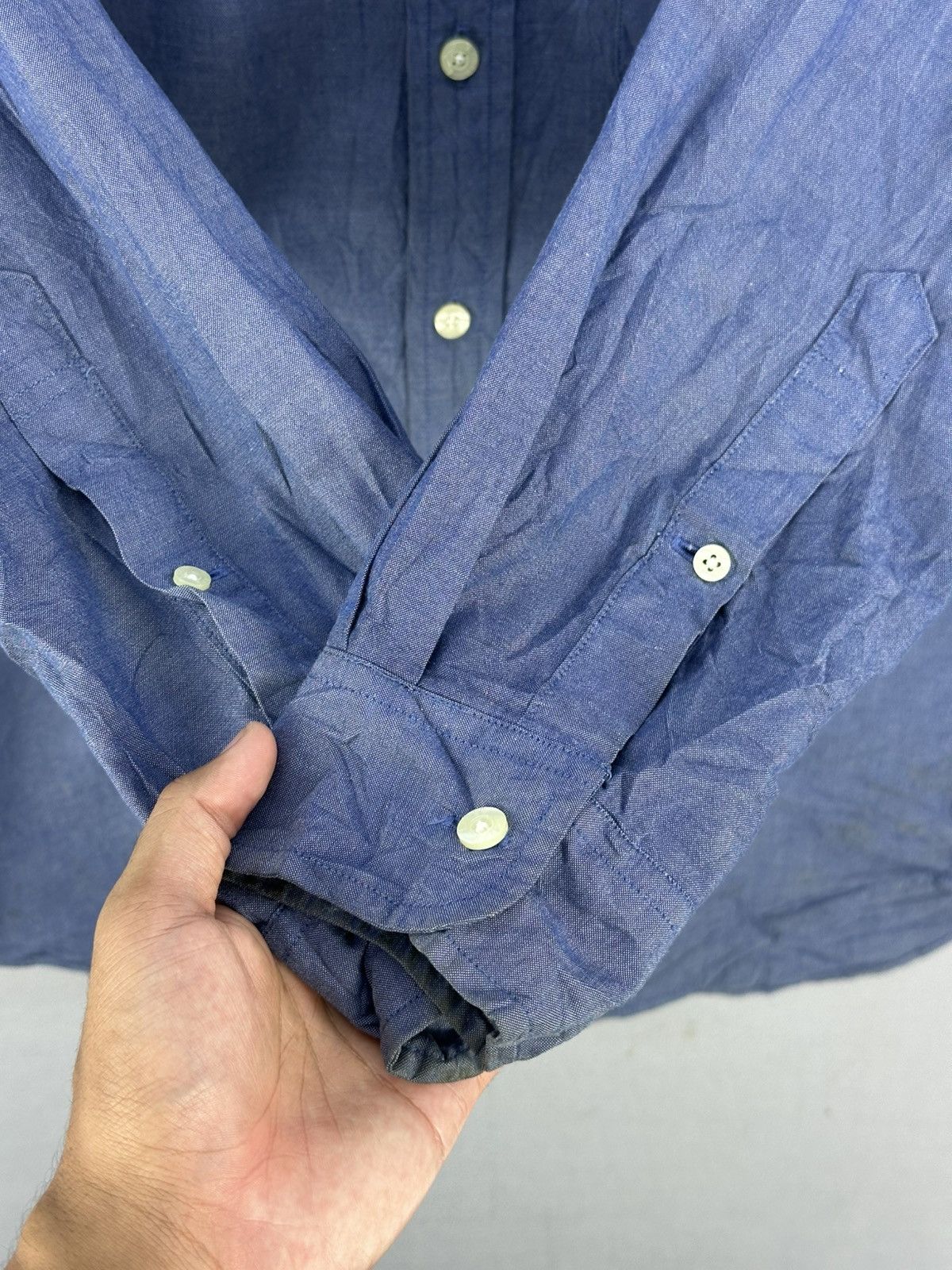 Japanese Brand J. Crew Distressed Plain Flannel Shirt Size US M / EU 48-50 / 2 - 12 Thumbnail