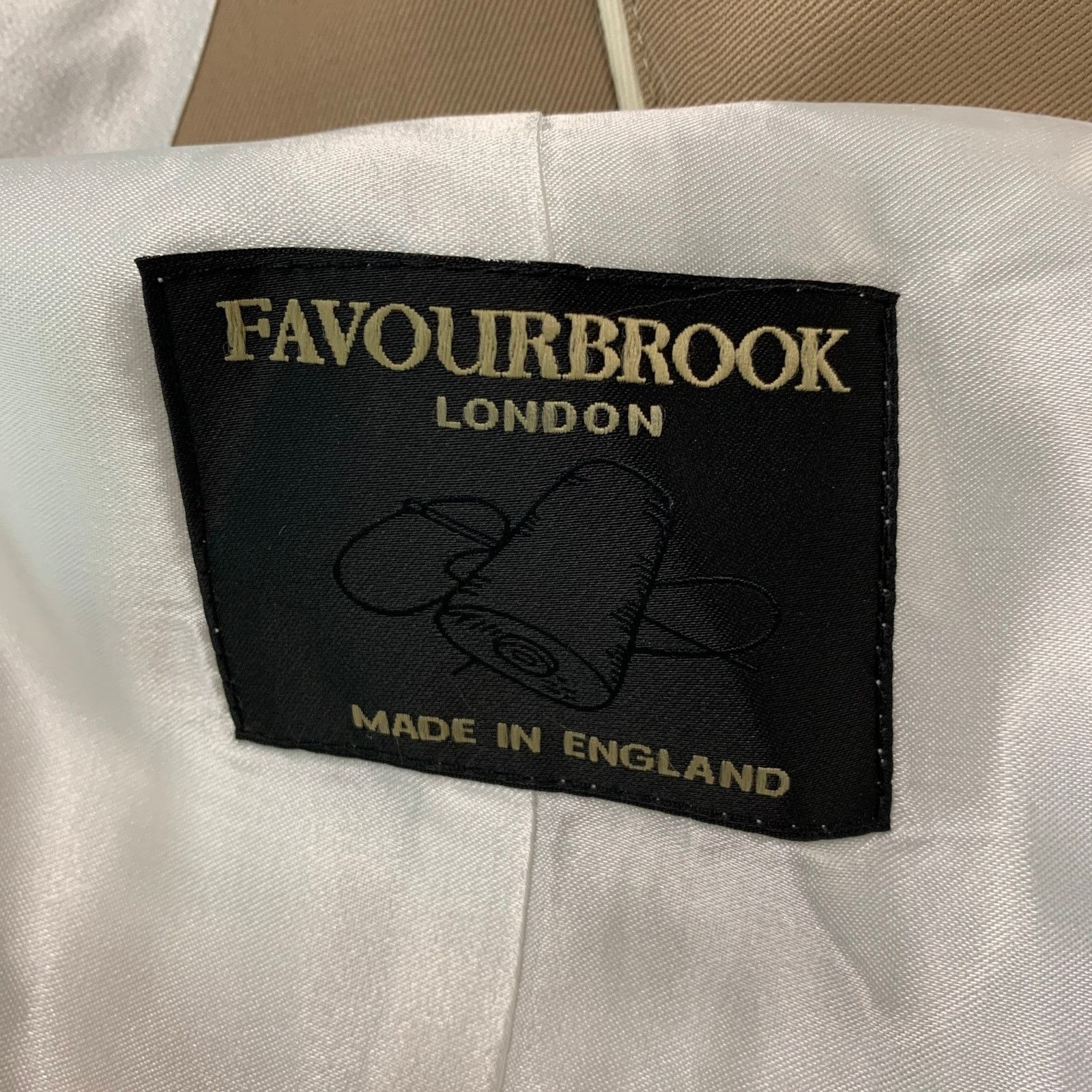 Other FAVOURBROOK 48 Khaki White Solid Wool Double Breasted Vest Size 48R - 4 Thumbnail