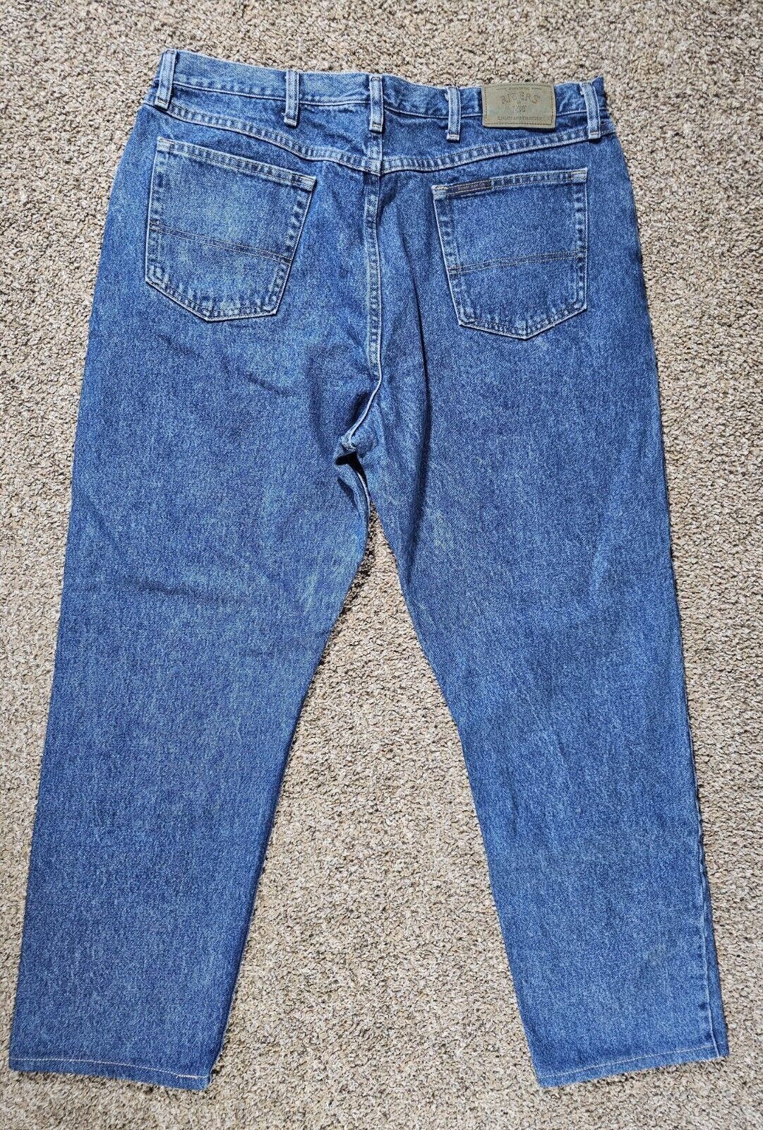 Lee Lee Riders Straight Jeans Size 40x32 Medium Wash Blue Size US 40 / EU 56 - 4 Thumbnail