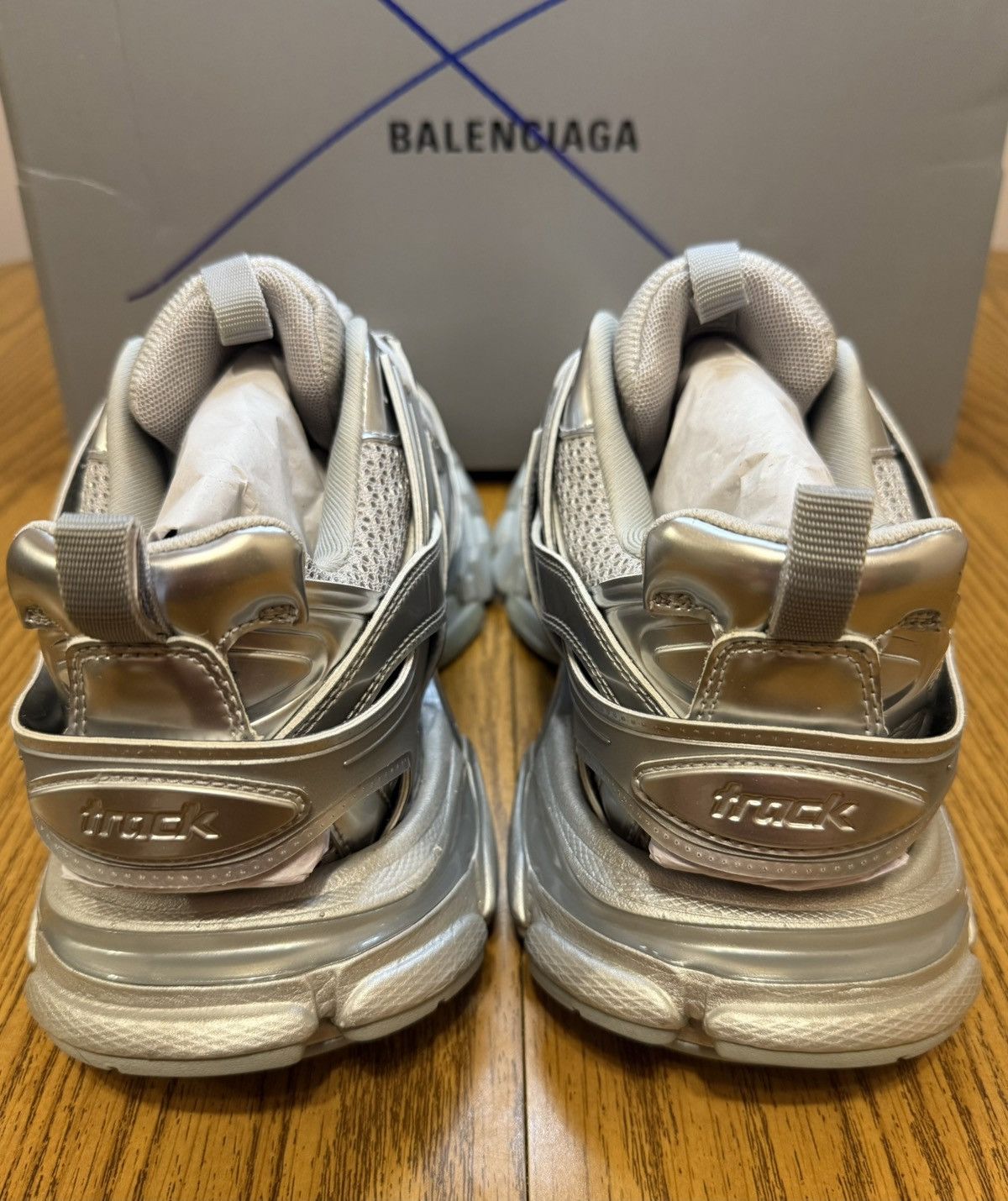 Balenciaga Balenciaga Track Sneaker (Metallic) Size US 9 / EU 42 - 5 Thumbnail