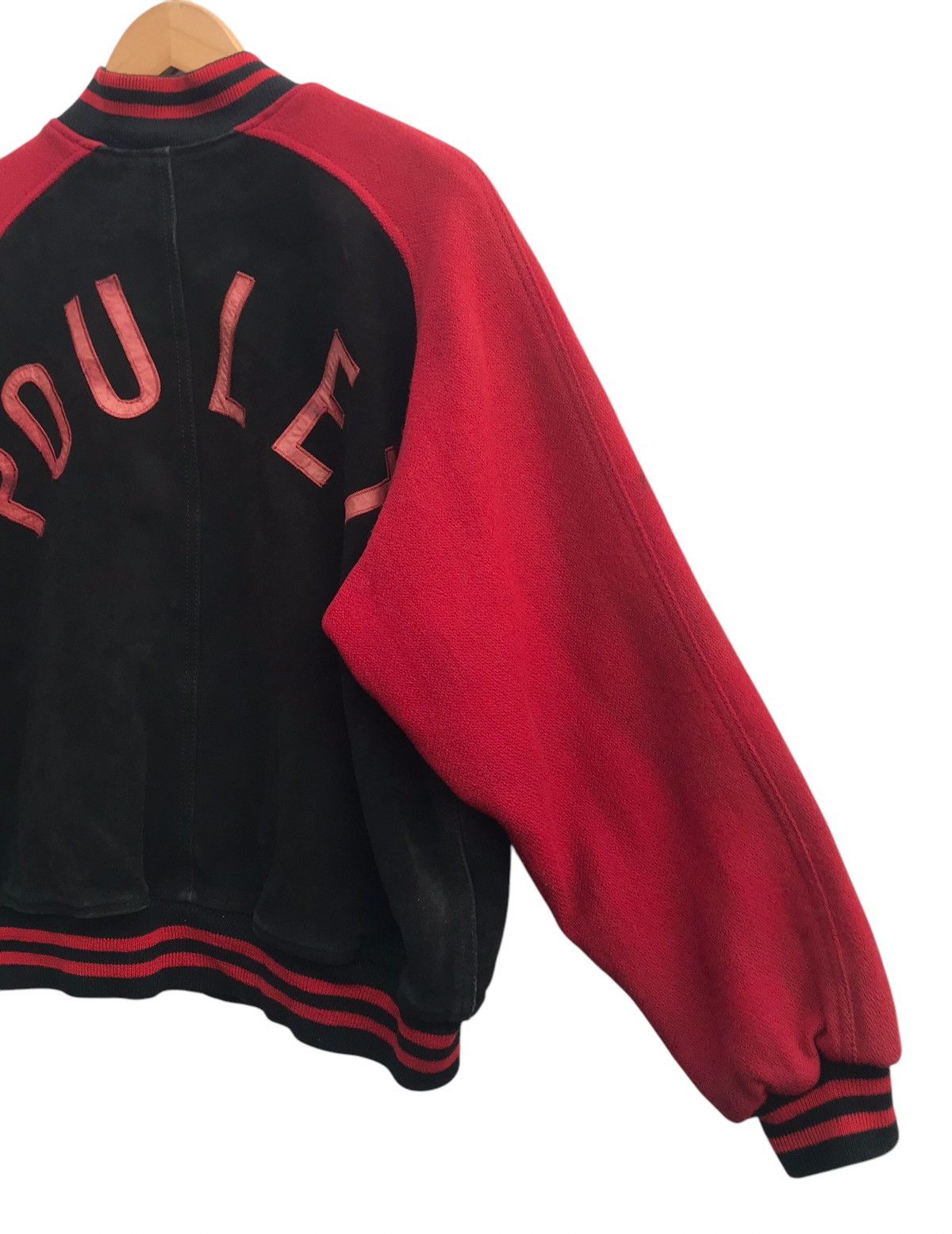 Leather Vintage Flax-En-Provence Suede Leather Varsity Jacket Size US M / EU 48-50 / 2 - 13 Thumbnail