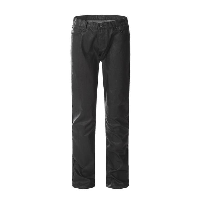 Streetwear Black Waxed Denim Jeans | Grailed