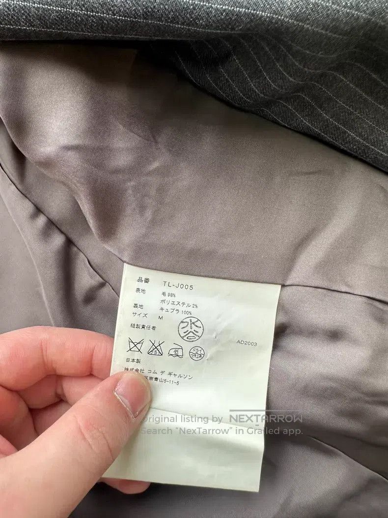 Comme des Garcons Comme Des Garcons Gray striped frayed deconstructed suit c Size M / US 6-8 / IT 42-44 - 5 Thumbnail