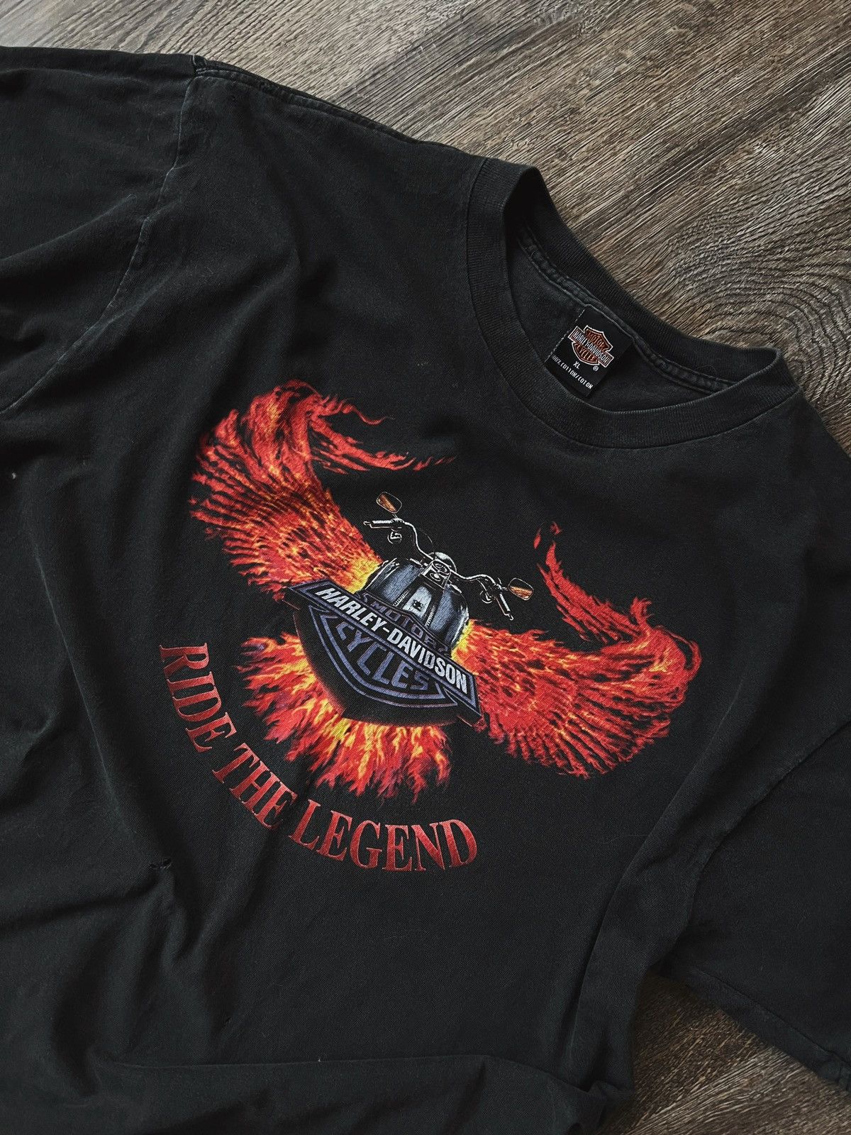 image of Harley Davidson x Vintage Harley T-Shirt in Black, Men's (Size Large)