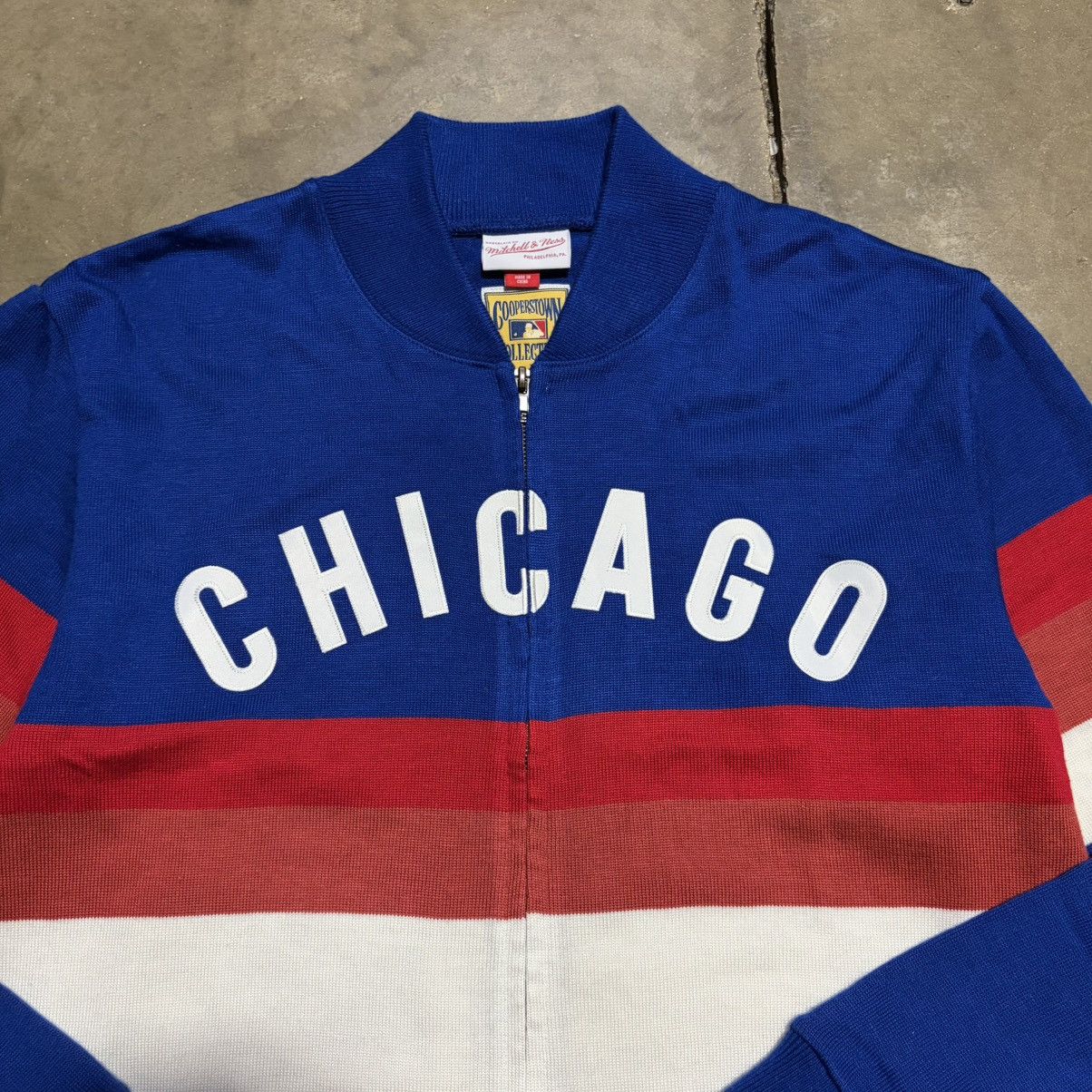Mitchell & Ness Mitchell Ness Chicago Cubs Track Jacket Sweater Knitwear Size US XL / EU 56 / 4 - 7 Thumbnail