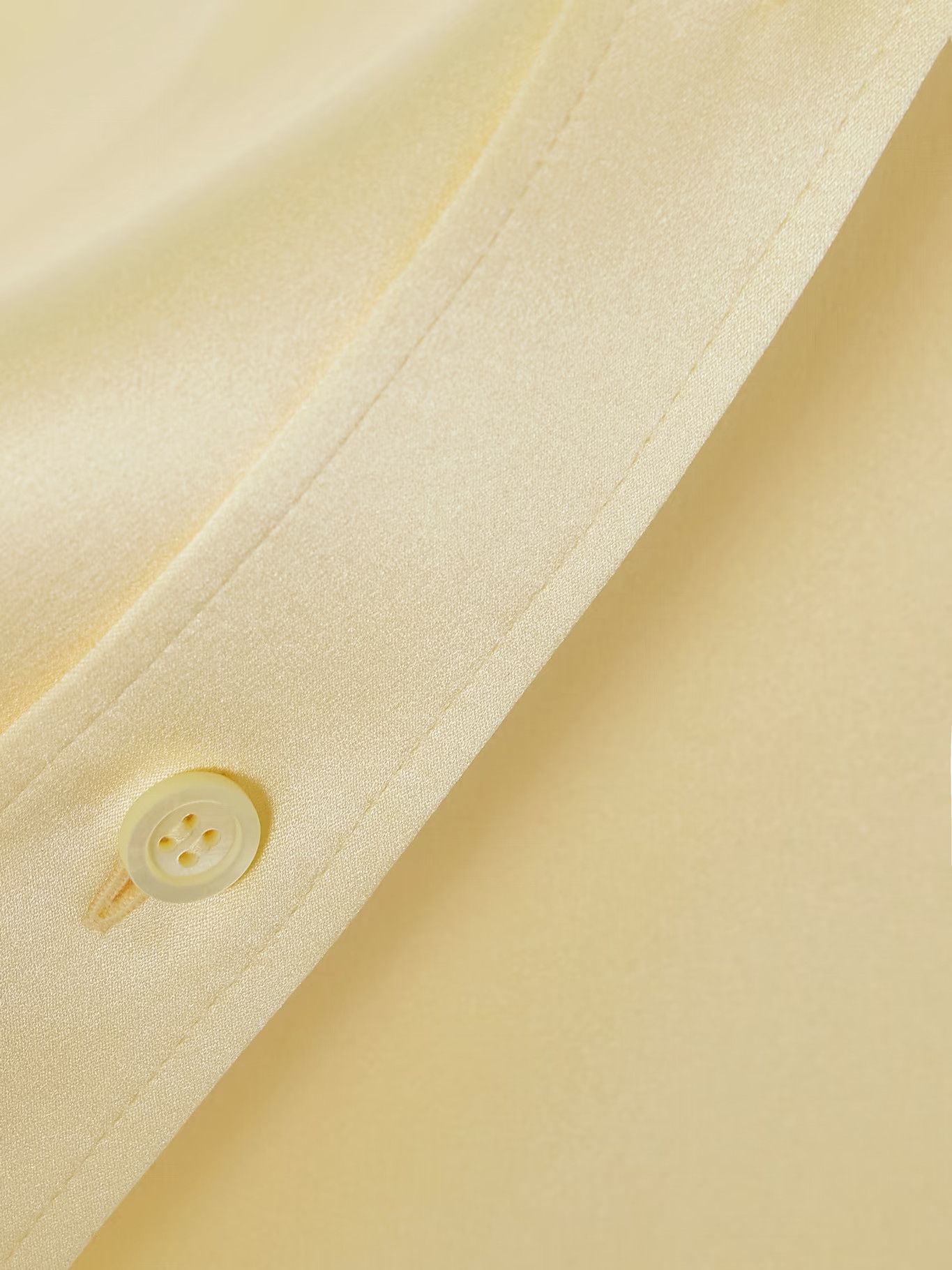Loewe o1y1025 Silk Shirt in Pastel Yellow Size L / US 10 / IT 46 - 5 Thumbnail