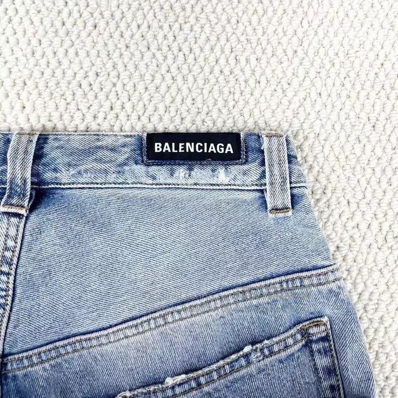 Balenciaga Balenciaga size S Distressed Washed Mini Skirt with Back L Size US 27 - 4 Thumbnail