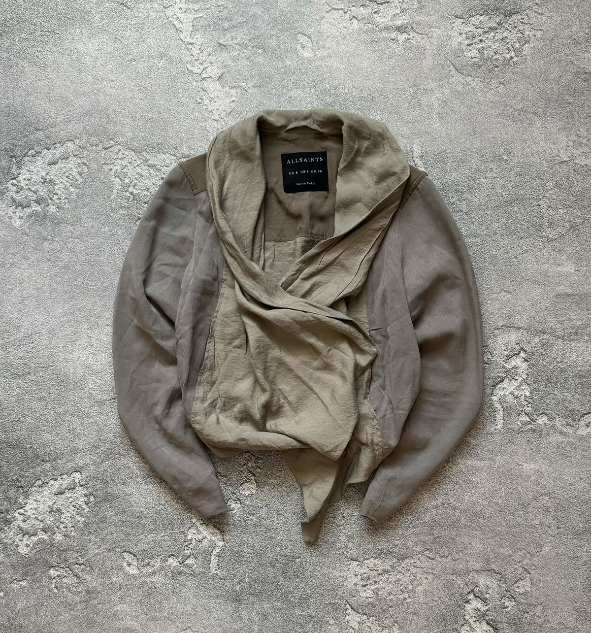 Allsaints × Vintage Allsaints US4 EU36 Kwar jacket knit cardigan sweater cape Size S / US 4 / IT 40 - 1 Thumbnail