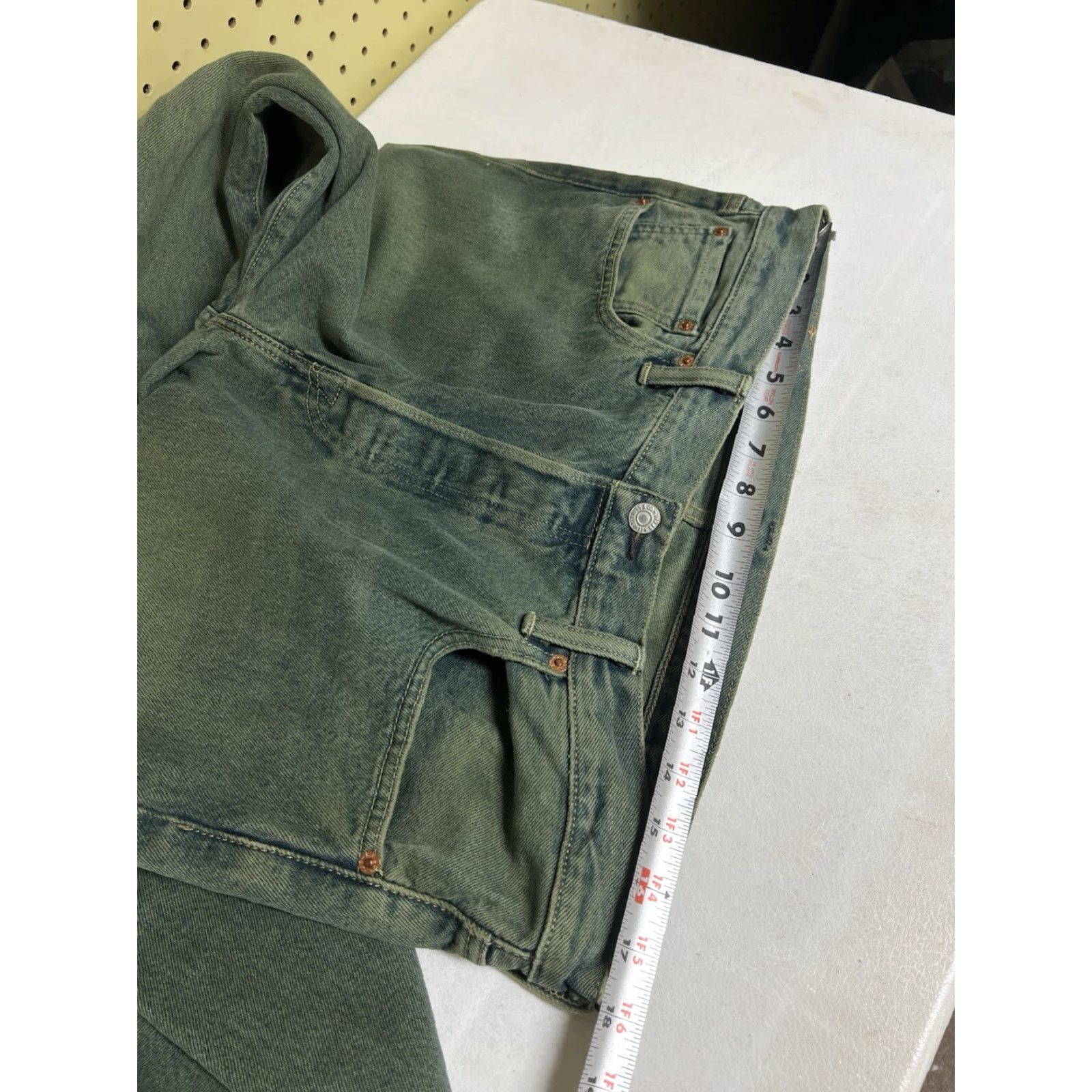Levi's Levi’s 501 CT Jeans Mens 36 Regular Button Fly Green Denim Pants Tapered Classic Size US 36 / EU 52 - 7 Thumbnail