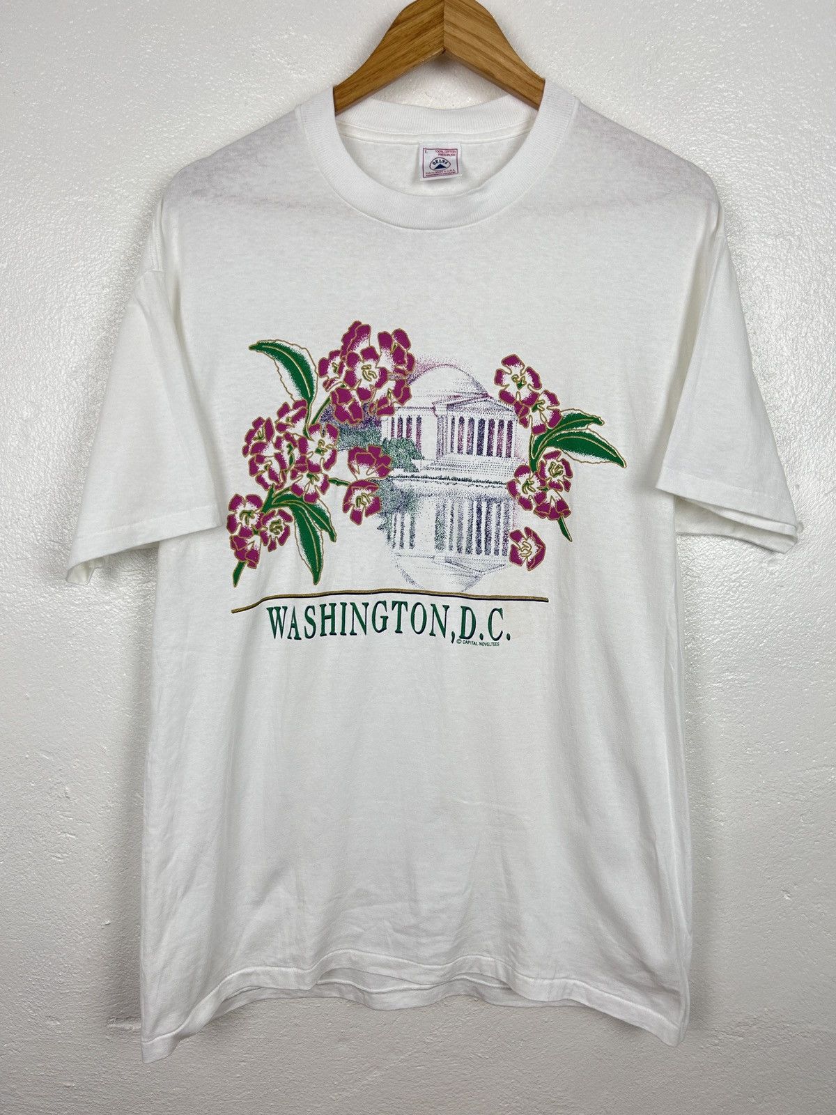 Vintage 90s Vintage Washington DC Cute Art Center Logo T-Shirt Size US L / EU 52-54 / 3 - 1 Thumbnail
