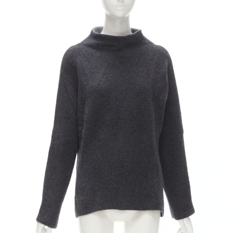 Vince VINCE merino wool cashmere blend ribbed knit mock neck oversized sweater XS Size XS / US 0-2 / IT 36-38 - 1 Thumbnail