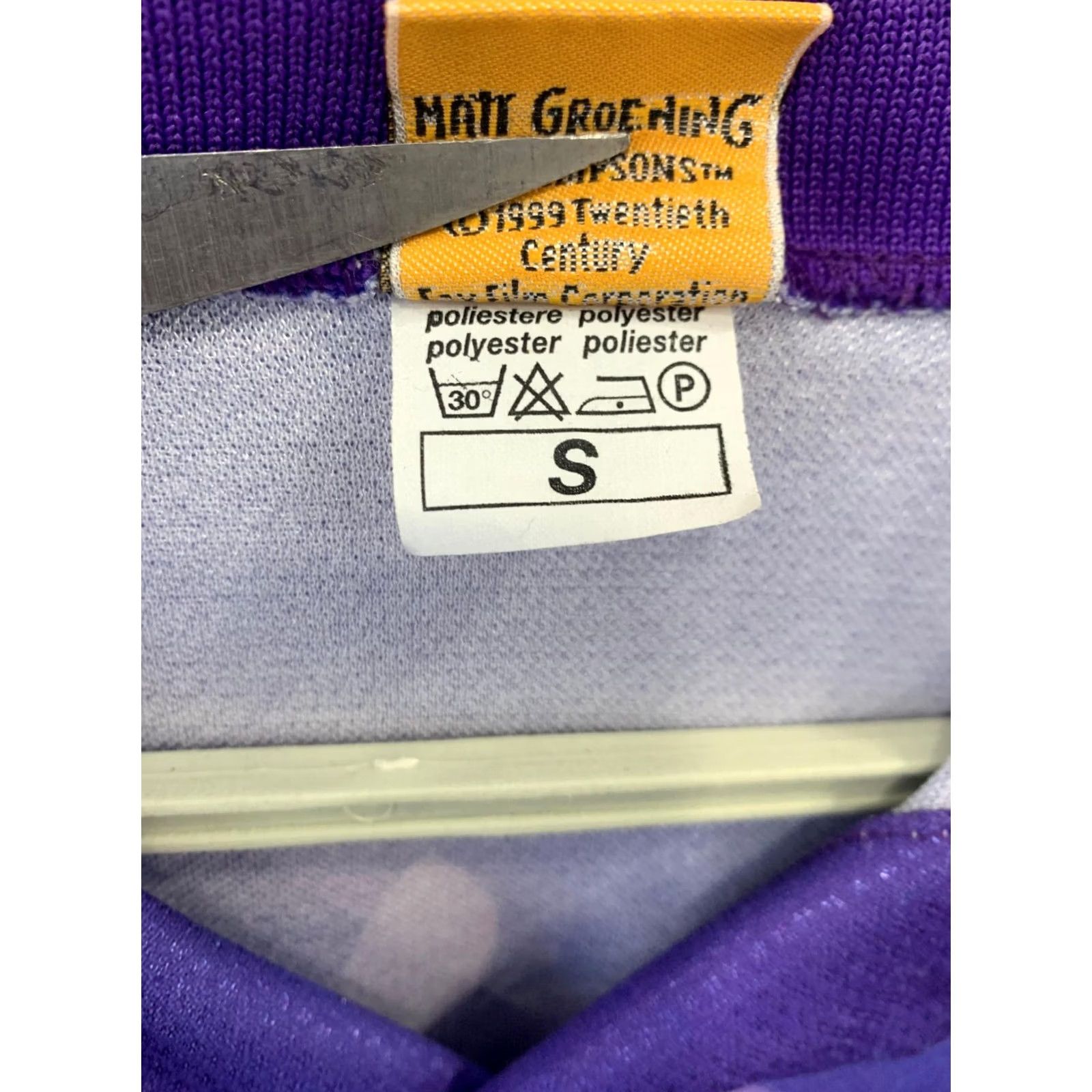 Vintage VINTAGE Bart Simpson Soccer Jersey Purple Knit Polo Shirt 90s The Simpsons Mens Small S Purple 90s Bart Simpson Mens Size US S / EU 44-46 / 1 - 6 Thumbnail