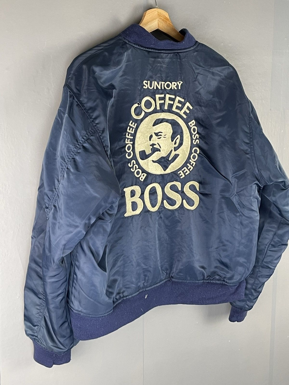 Japanese Brand × Vintage Vintage Suntory Boss Coffe Big Logo Embroidery Bomber Jacker Size US M / EU 48-50 / 2 - 3 Thumbnail